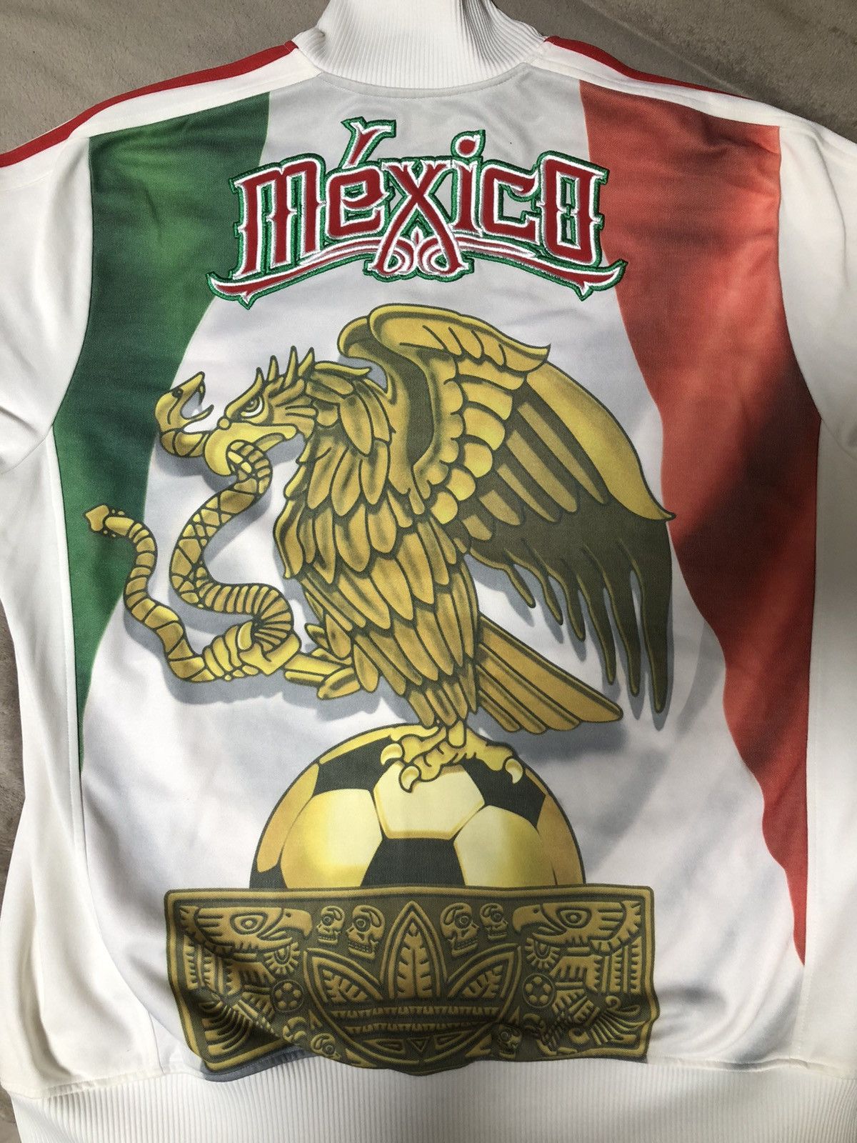 Adidas Adidas Mexico Casual Tracktop Jacket Big Logo Print Size US XL / EU 56 / 4 - 2 Thumbnail