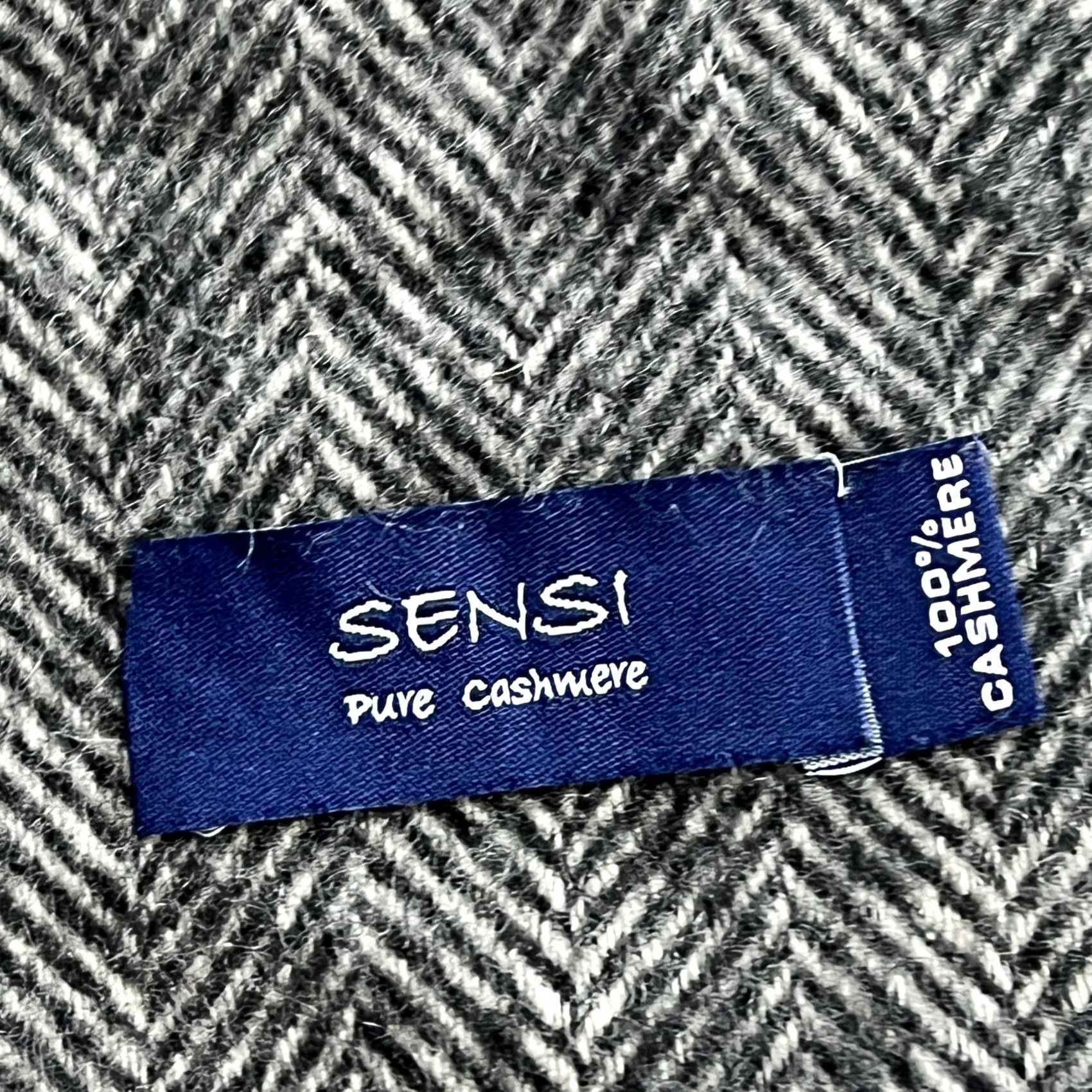 Vintage Sensi 100% Pure Cashmere Gray Scarf Knitted 72 x 11 in Size ONE SIZE - 3 Thumbnail