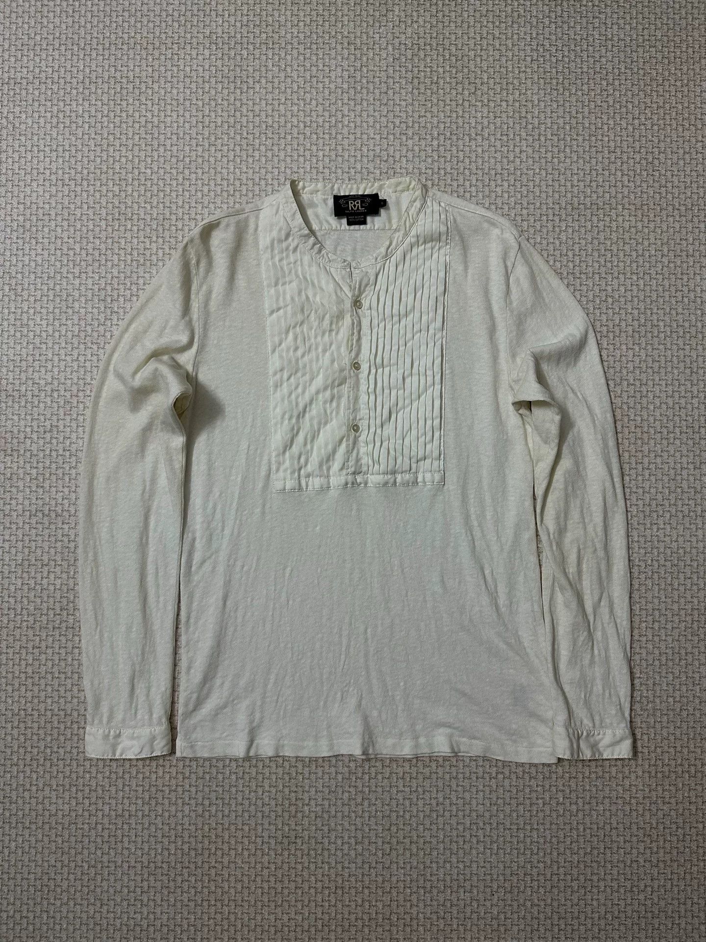 RRL Ralph Lauren RRL Old Pearl White Court Henley S Size US S / EU 44-46 / 1 - 1 Thumbnail