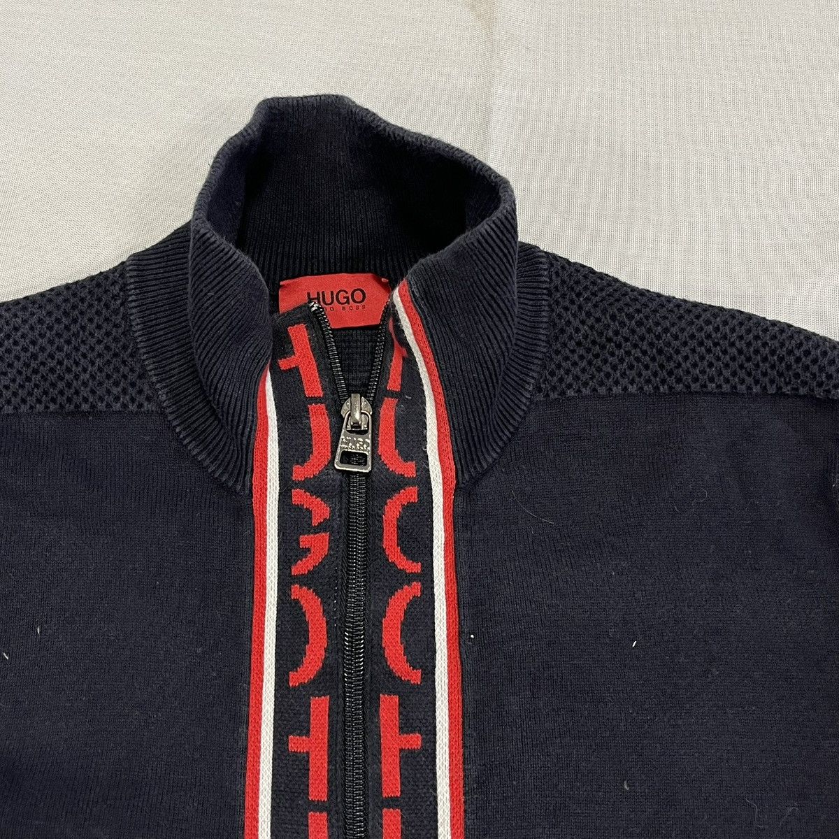 Hugo Boss Hugo Boss navy sweater jumper zip up Size US M / EU 48-50 / 2 - 3 Thumbnail