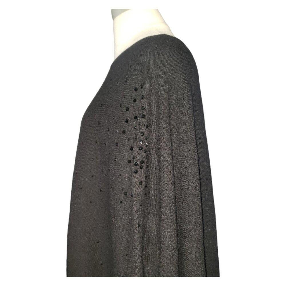 Chicos CT1666 Chico's Black Sequined Poncho Small S/M Size S / US 4 / IT 40 - 3 Thumbnail