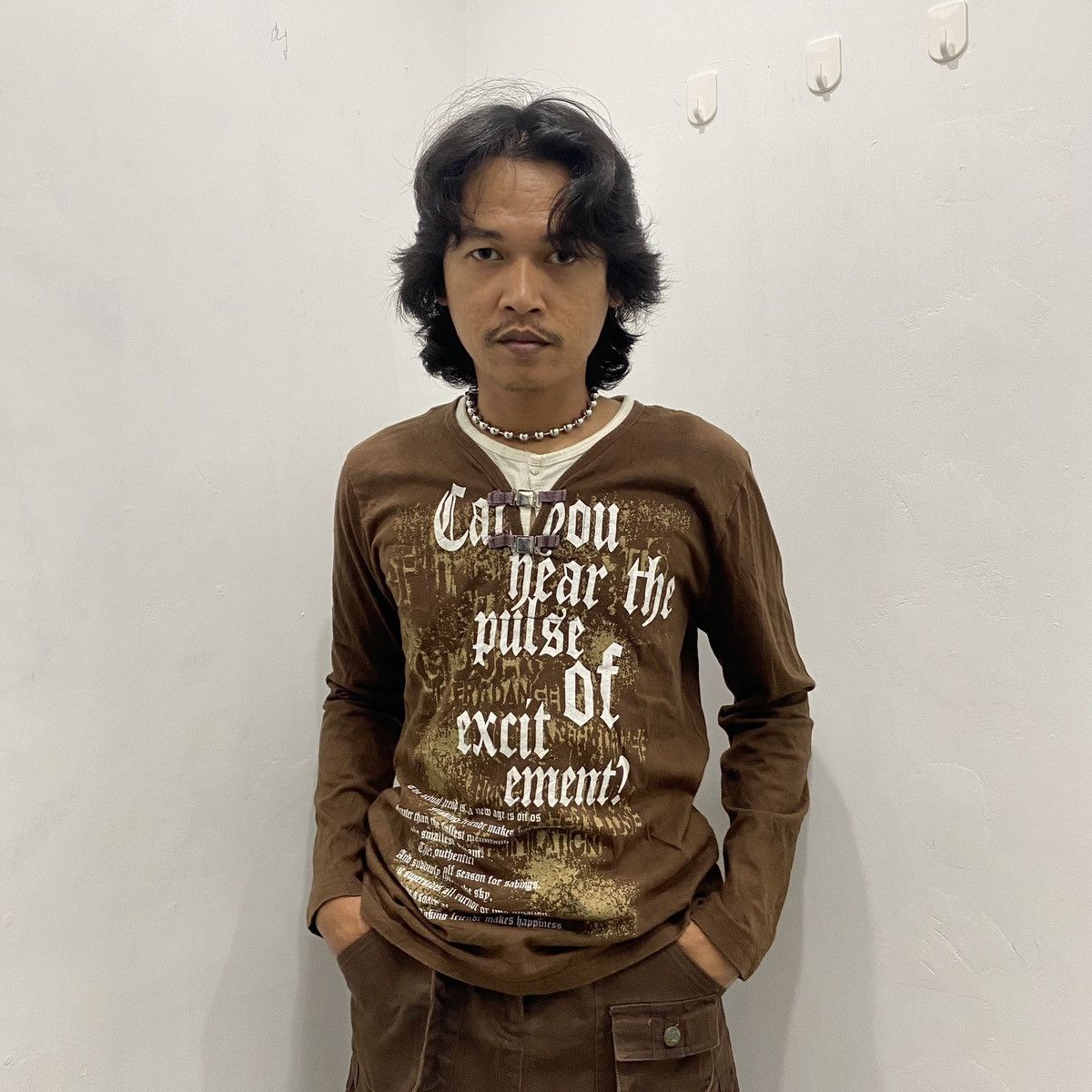 Beauty Beast × If Six Was Nine × Japanese Brand Japanese Poem Double Layer Y2K Distressed Grunge Style Size US L / EU 52-54 / 3 - 1 Thumbnail