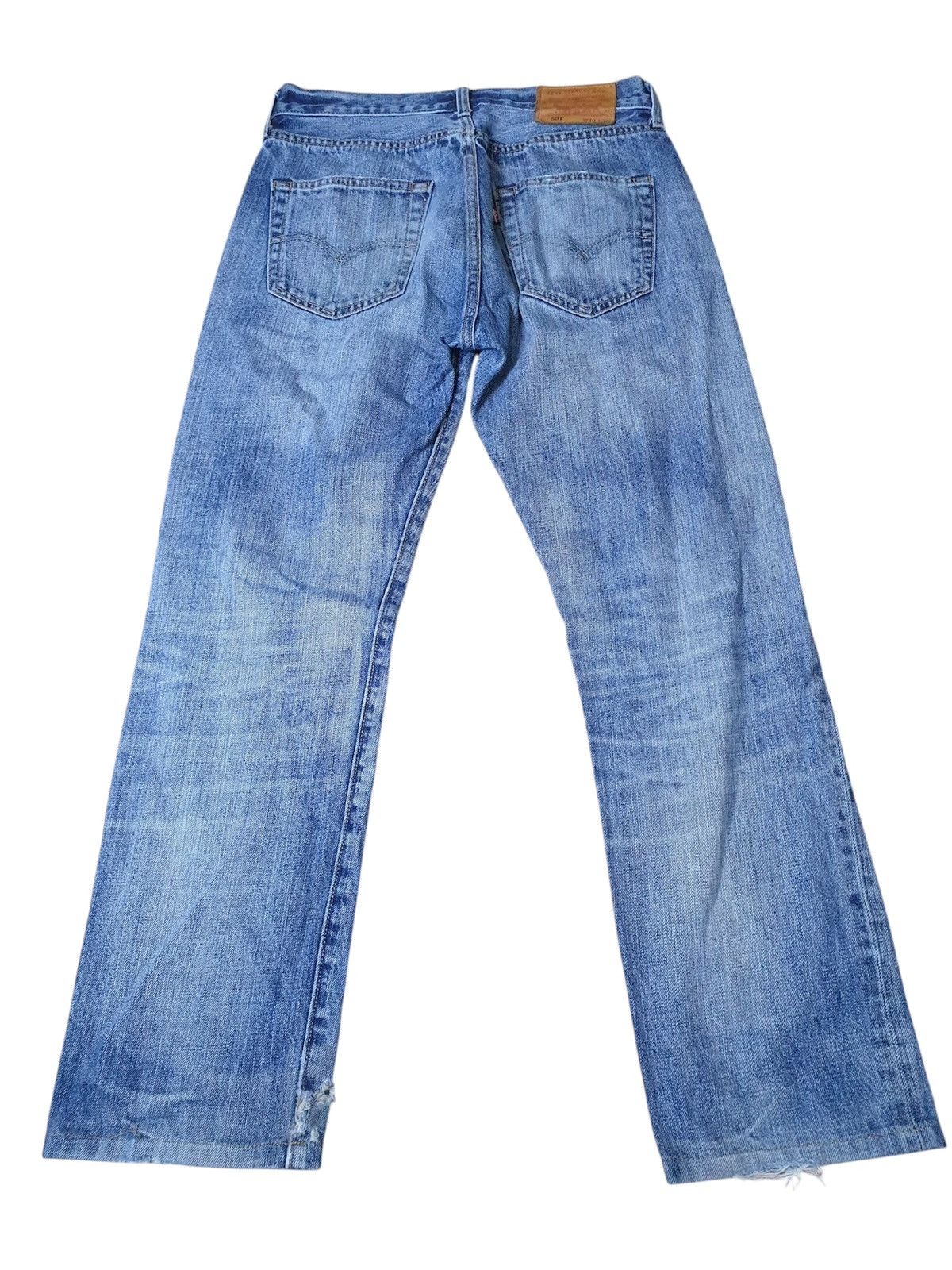 Levi's Levis 501 Big E Distressed Grunge Rock Distressed Jeans Size US 30 / EU 46 - 2 Thumbnail
