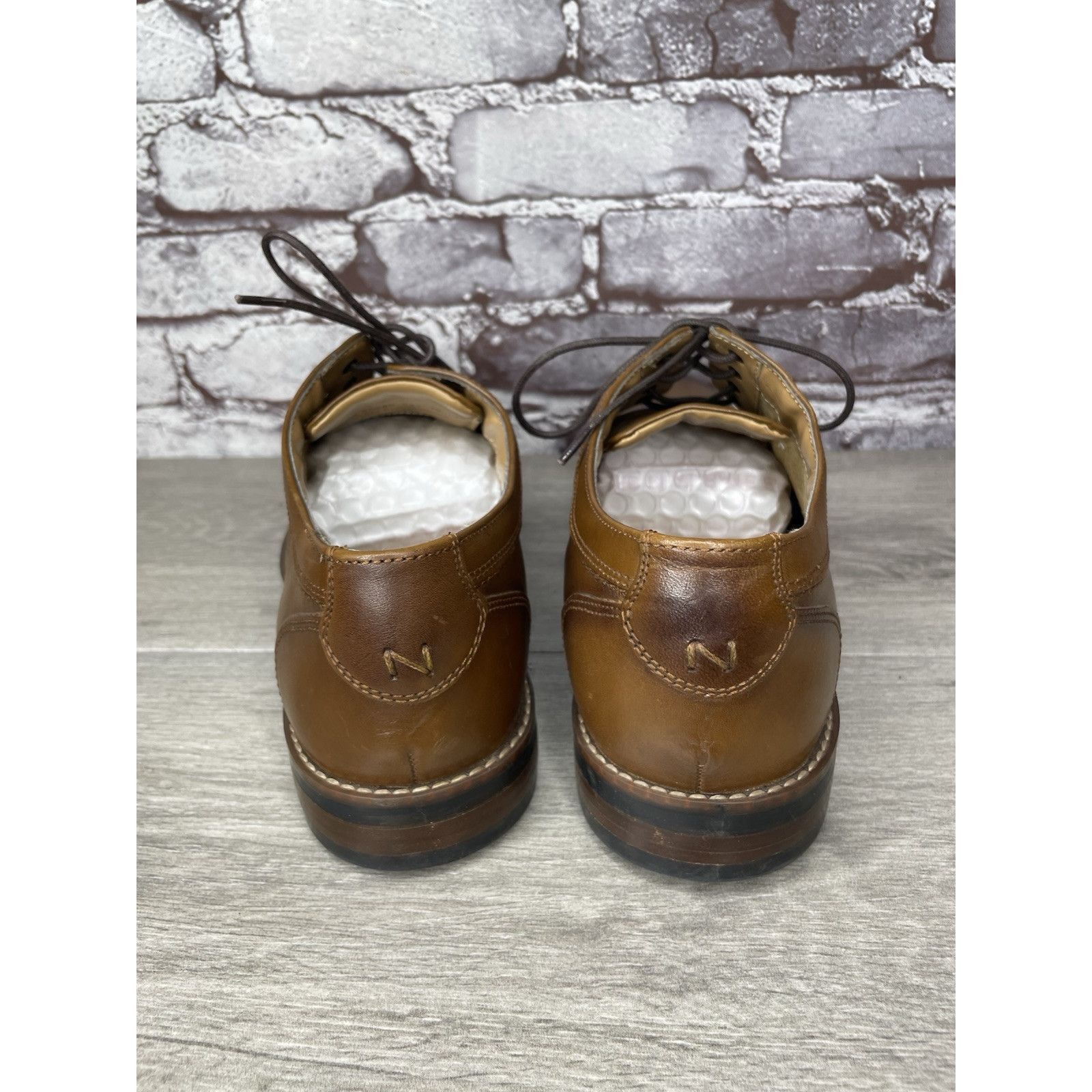 Nunn Bush Nunn Bush Mens Brown Cap Toe Comfort Gel Lace Up Shoes Size Size US 10.5 / EU 43-44 - 7 Thumbnail