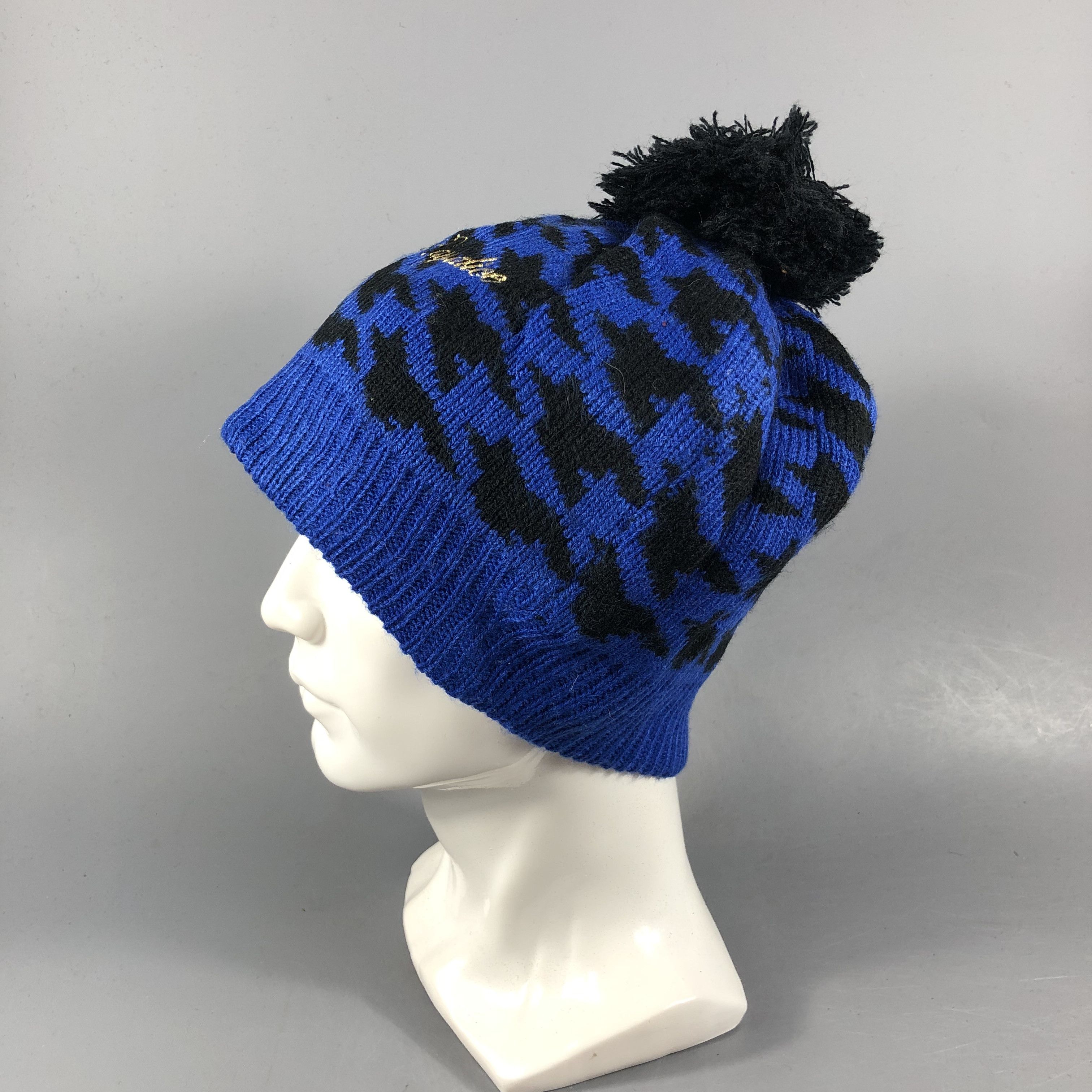 Vintage Rayalice Houndstooth Bobble Beanie Snowcap Snow Hat B1047 Size ONE SIZE - 2 Thumbnail