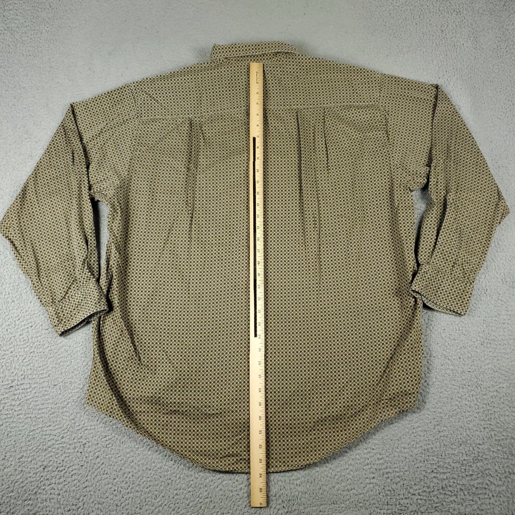 Nautica Nautica Shirt Mens XL Beige Geometric Button-Up Long Sleeve Casual Business Vintage: No Size US XL / EU 56 / 4 - 3 Thumbnail