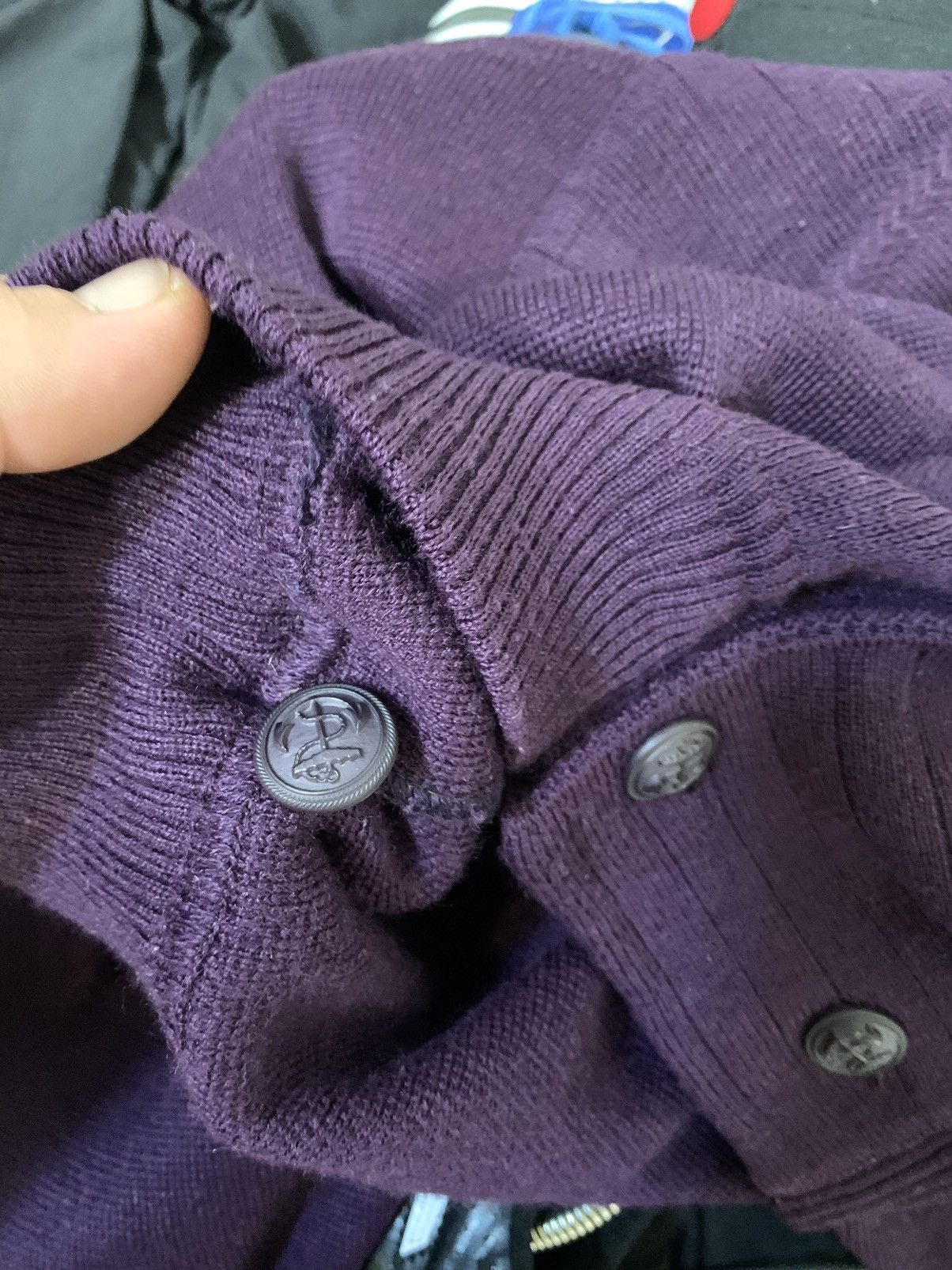 Vintage × Yves Saint Laurent Vintage 80’s Yves Saint Laurent Double Wool Cardigan YSL Size US M / EU 48-50 / 2 - 10 Thumbnail