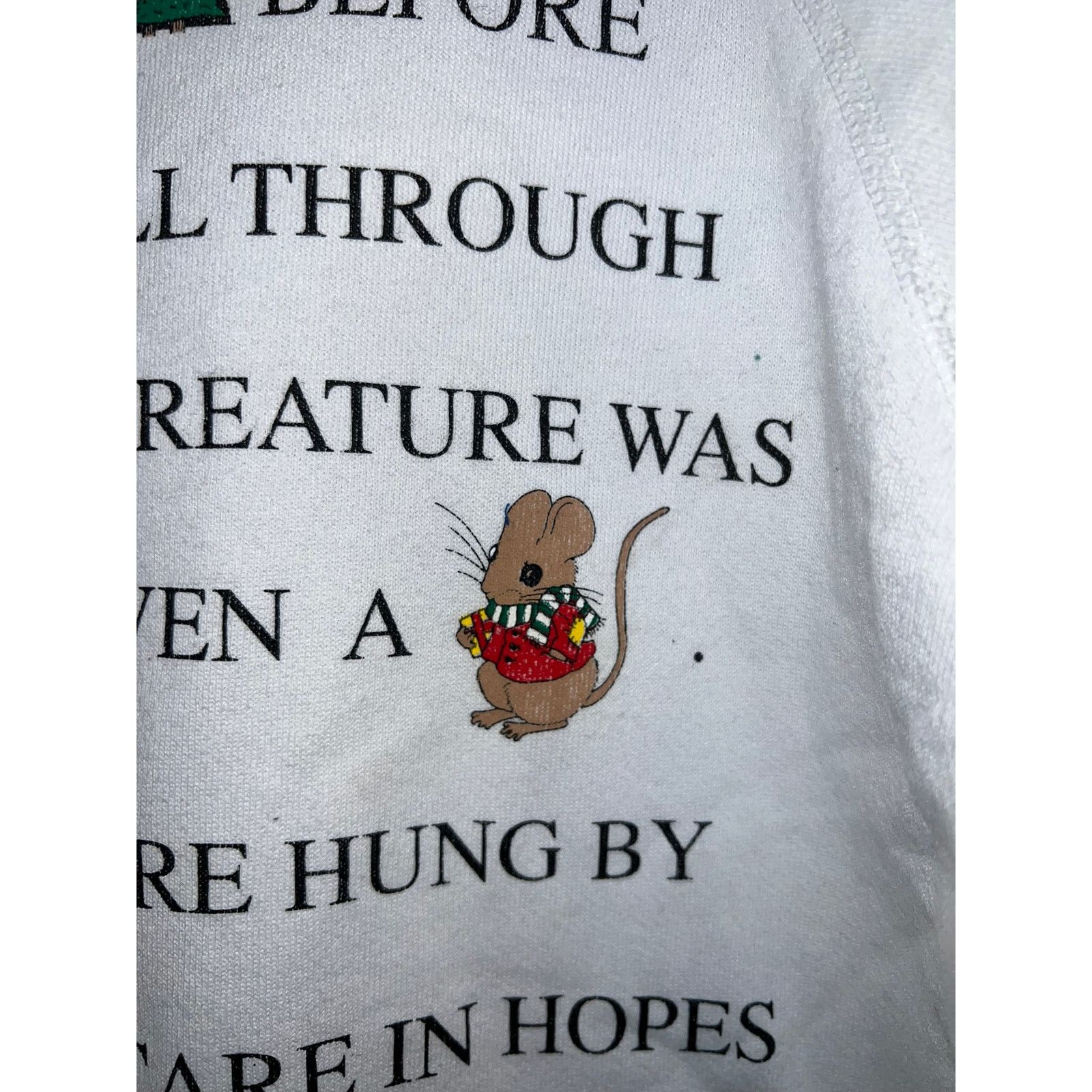 Hanes Vintage Christmas Sweatshirt Night Before Crewneck Medium 90 Size US M / EU 48-50 / 2 - 5 Thumbnail