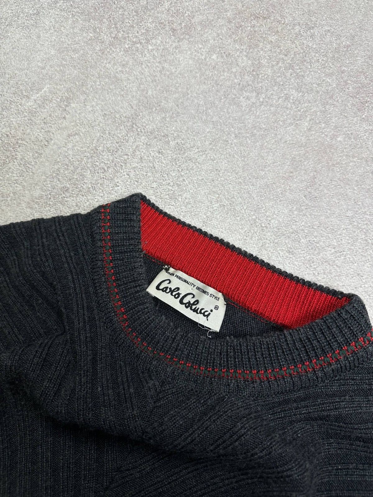 Carlo Colucci Vintage Carlo Colucci 3D Coogi Style Knit Sweater Y2K L Size US L / EU 52-54 / 3 - 4 Thumbnail