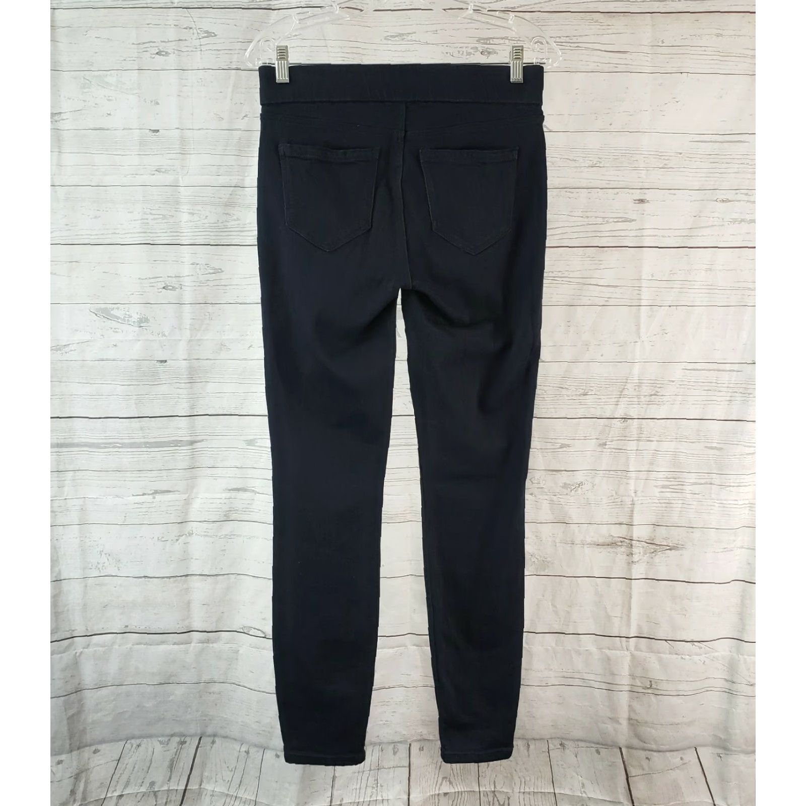 Vintage Liverpool Womens The Skinny Pull On Jeans Sz 4 Blue Dark Wash Mid Rise Size 27" / US 4 / IT 40 - 3 Thumbnail