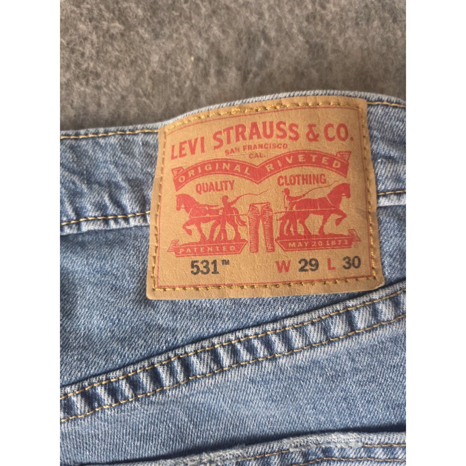 Levi's Levi's Jeans 531 Slim Fit 29x30 Blue Denim 5-Pocket Zip Button Cargo Levi's 531 Jeans Men Regular Size Size US 29 - 3 Thumbnail