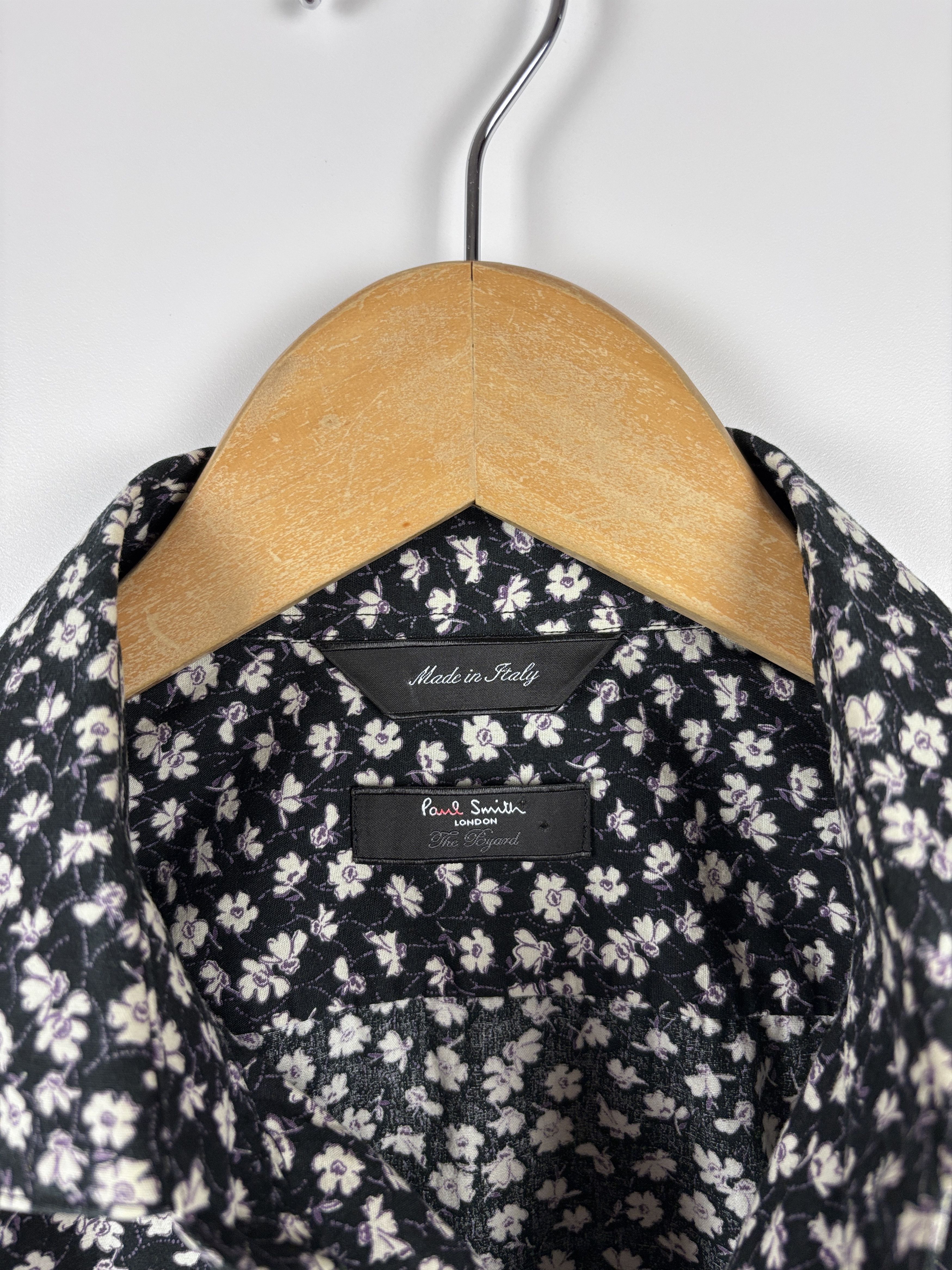 Paul Smith Paul Smith The Byard Floral Flower Shirt Black Size 15/38 Size US M / EU 48-50 / 2 - 7 Thumbnail