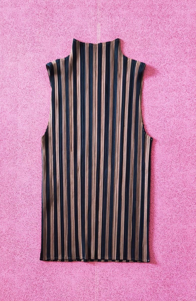 Issey Miyake Issey Miyake size:3 Coffee-colored striped vest Size M / US 6-8 / IT 42-44 - 3 Thumbnail