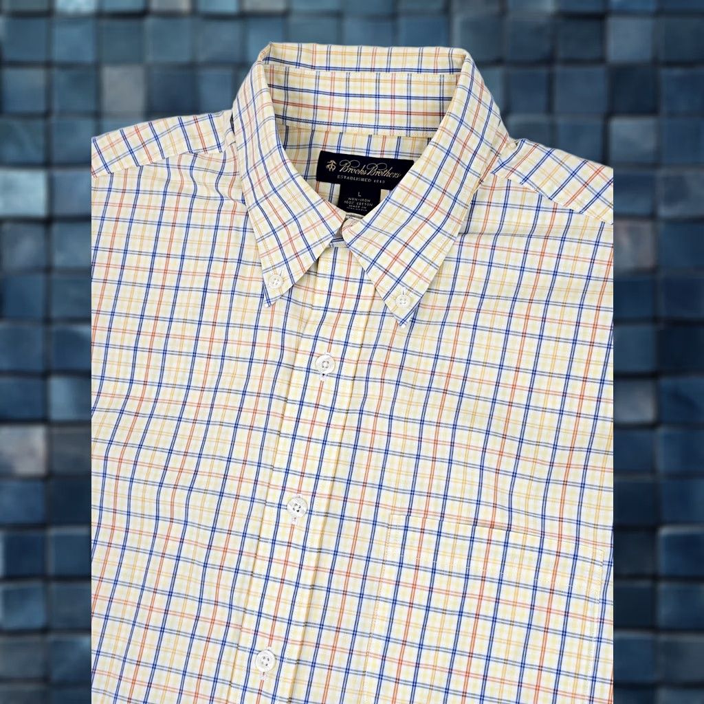 Brooks Brothers Brooks Brothers Multicolor Check Geometric Non-Iron Button-Down Shirt Men L Size US L / EU 52-54 / 3 - 1 Thumbnail