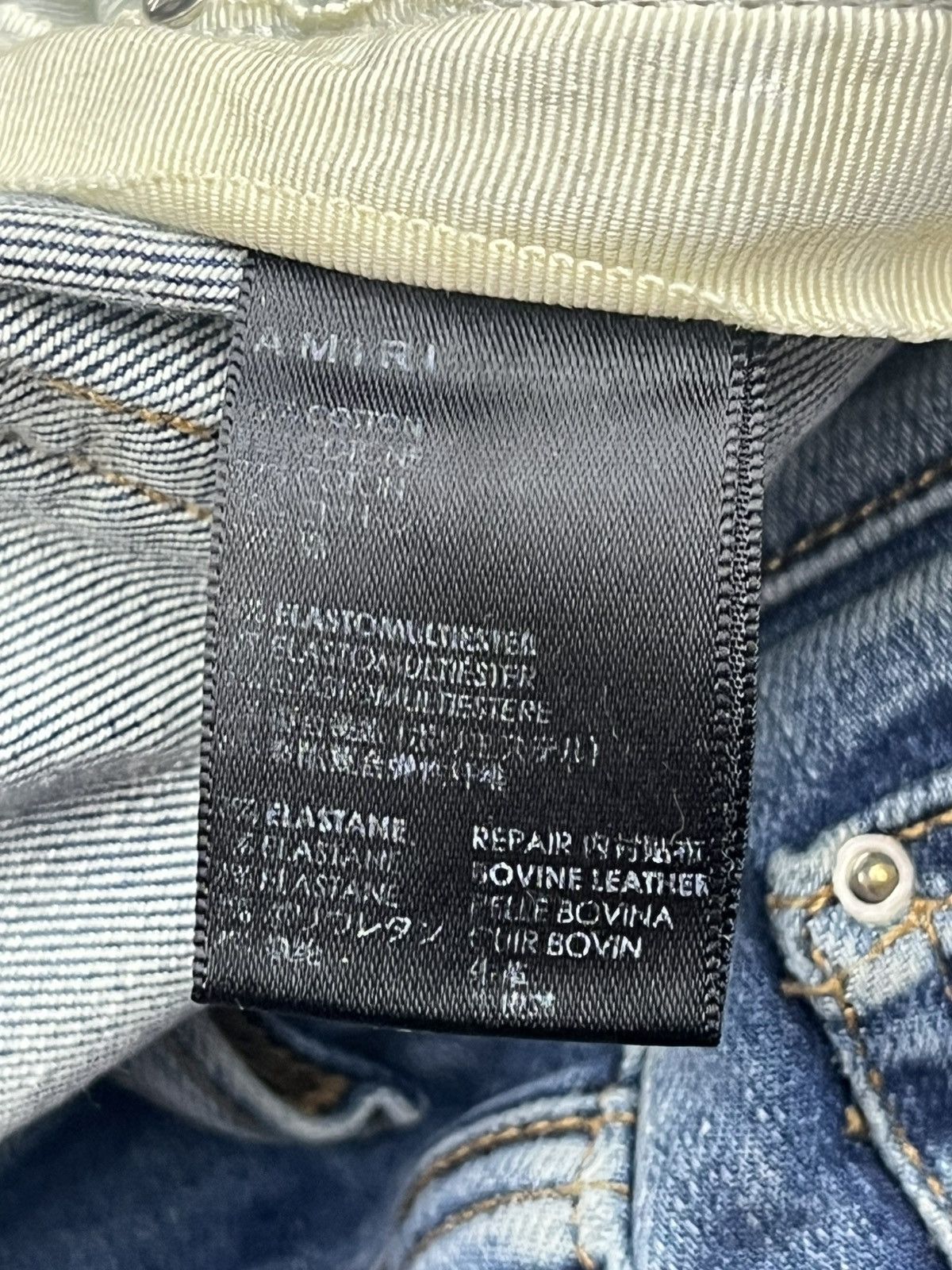 Amiri Amiri MX1 skinny jeans in a blue indigo wash Size US 34 / EU 50 - 8 Thumbnail