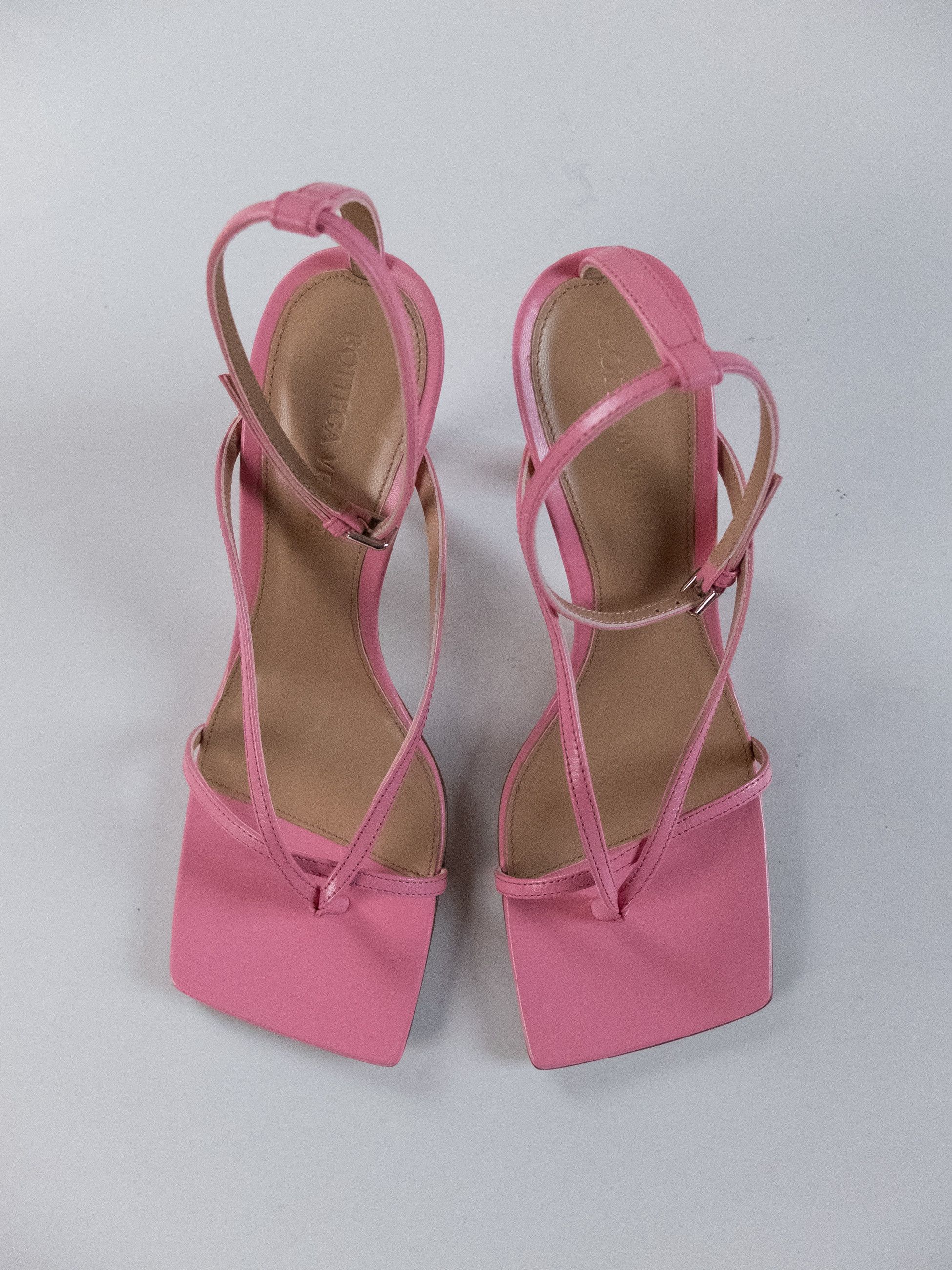 Bottega Veneta BOTTEGA VENETA Stretch blossom pink leather sandals 7 37 q Size US 7 / IT 37 - 4 Thumbnail