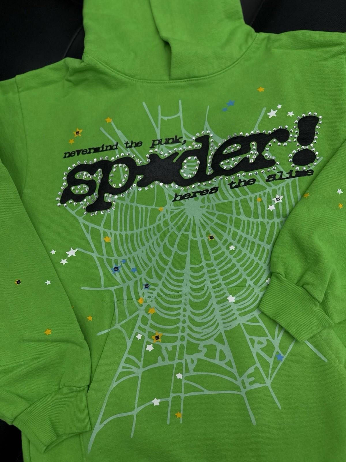 Sp5der Sp5der Worldwide Green Slime Stone Crystal Hoodie Size (S) Size US S / EU 44-46 / 1 - 5 Thumbnail