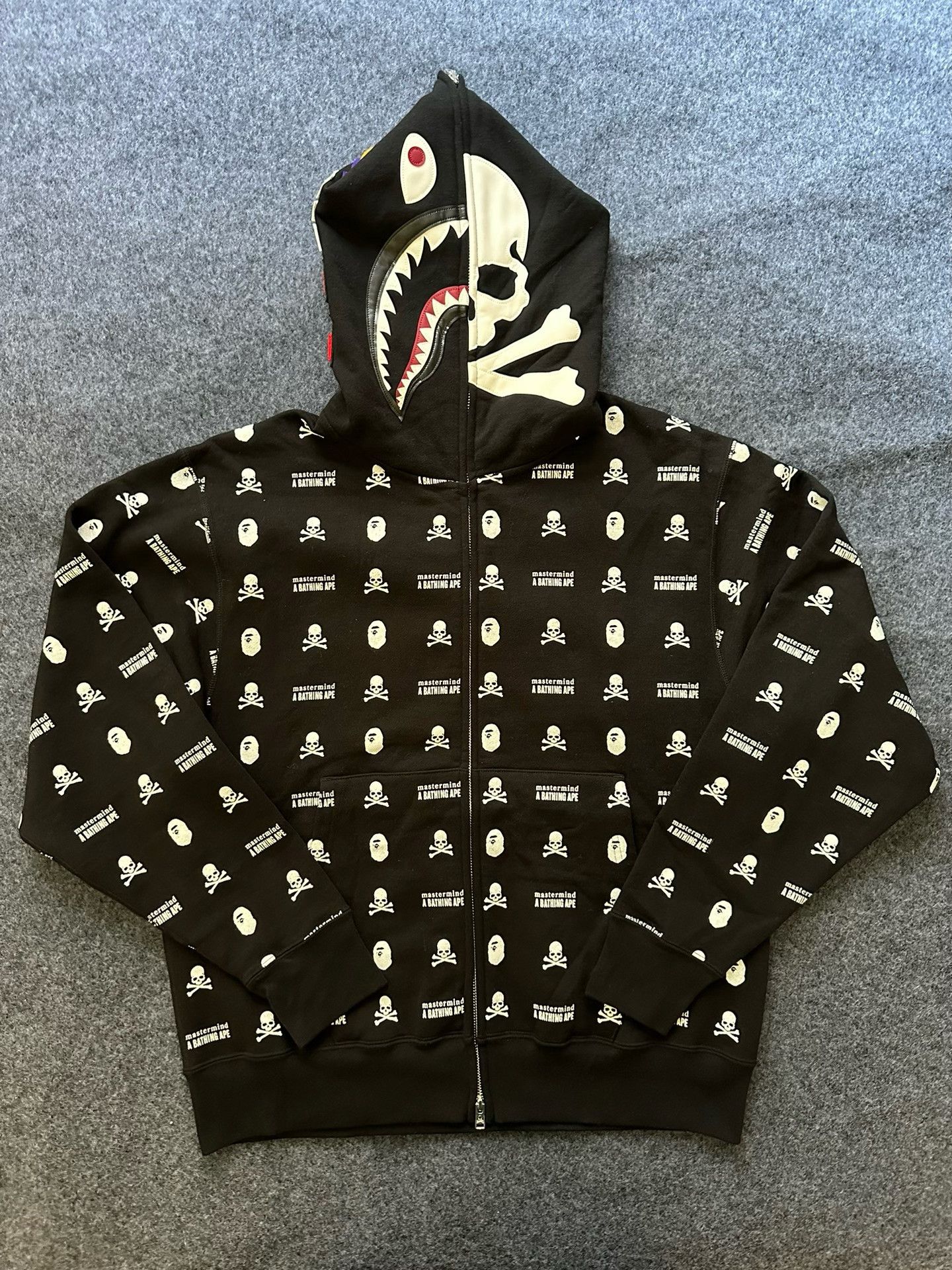 Bape × Mastermind Japan Bape J Multi Shark Sweatshirt Pullover Size US M / EU 48-50 / 2 - 1 Thumbnail