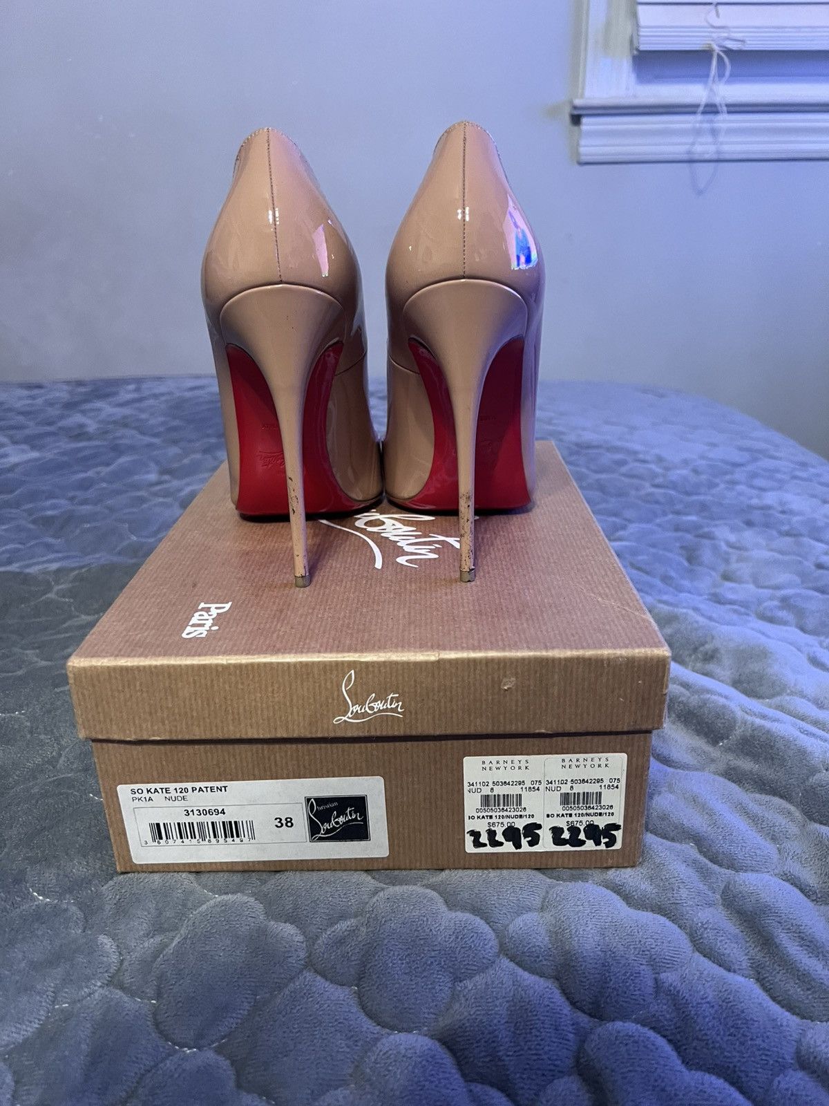 Christian Louboutin Christian Louboutin Kate 100 Patent Pump Size US 8 / IT 38 - 4 Thumbnail