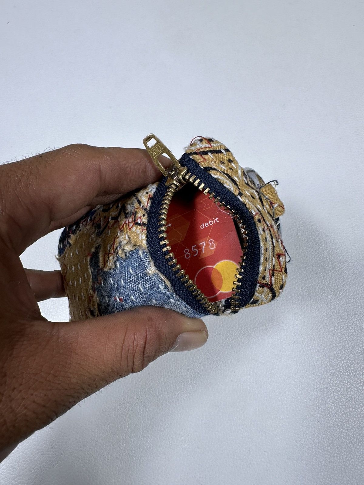 Other Custom Made Distressed Paisley Patchwork Keychain Wallet Size ONE SIZE - 10 Thumbnail