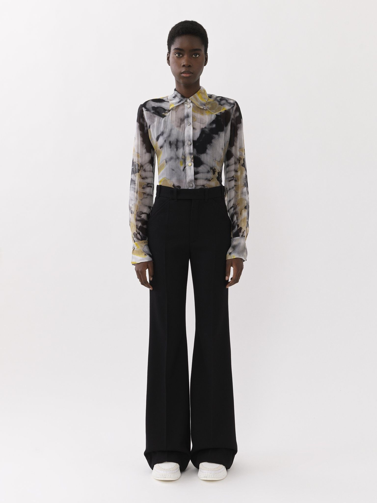 Chloe oc11z0525 Printed Western Blouse in Multicolor Size M / US 6-8 / IT 42-44 - 3 Thumbnail