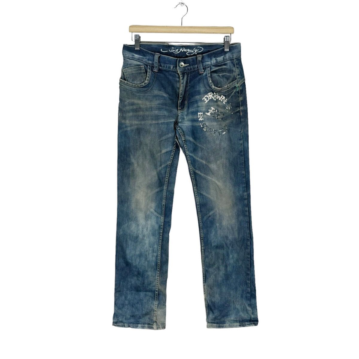 Ed Hardy ☀️ED HARDY DENIM JEANS PANTS Size US 32 / EU 48 - 3 Thumbnail