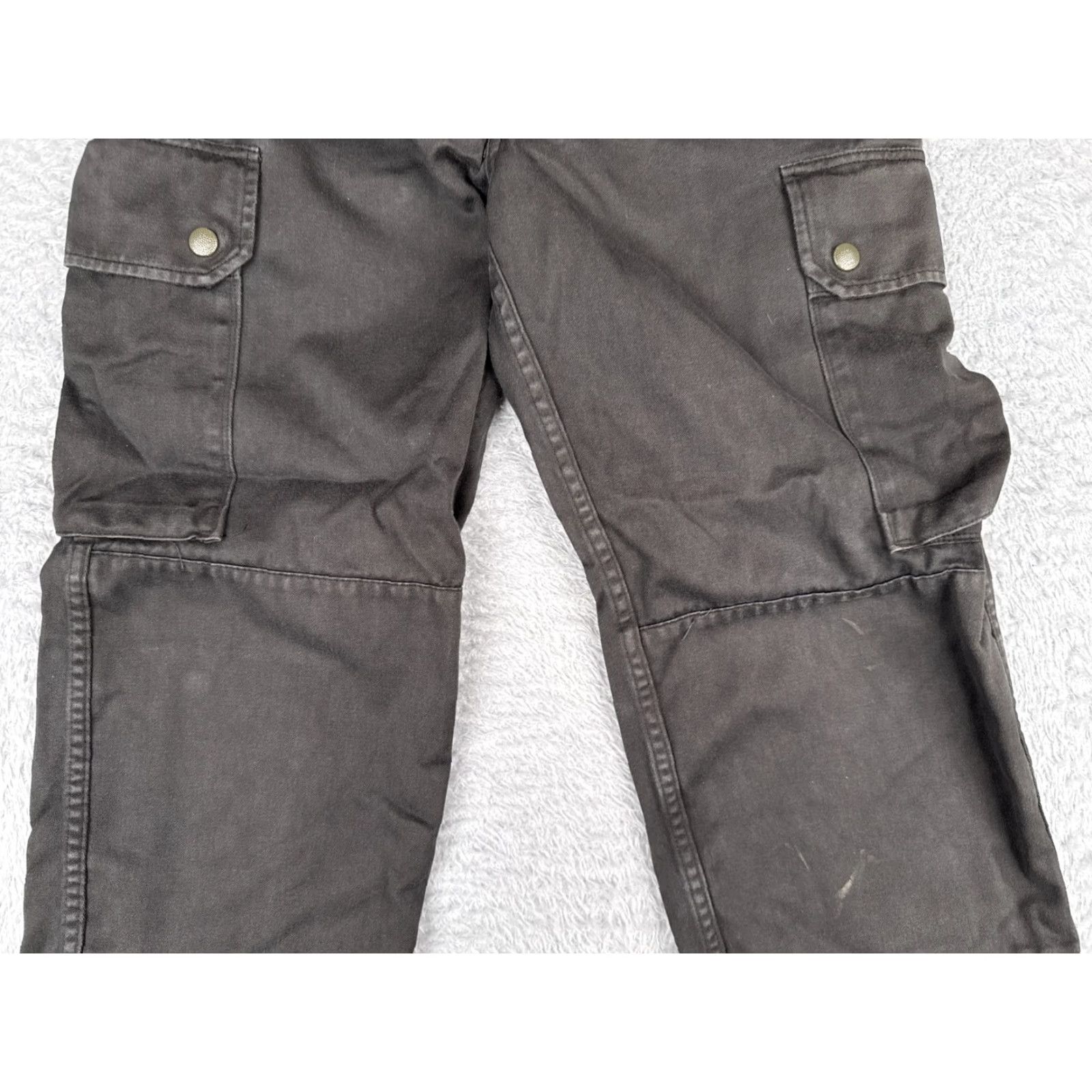 Nasty Gal Nasty Gal Womens Cargo Pants Small Black Twill Jogger High Rise 26x27 Tapered Casual Size 28" / US 6 / IT 42 - 4 Thumbnail
