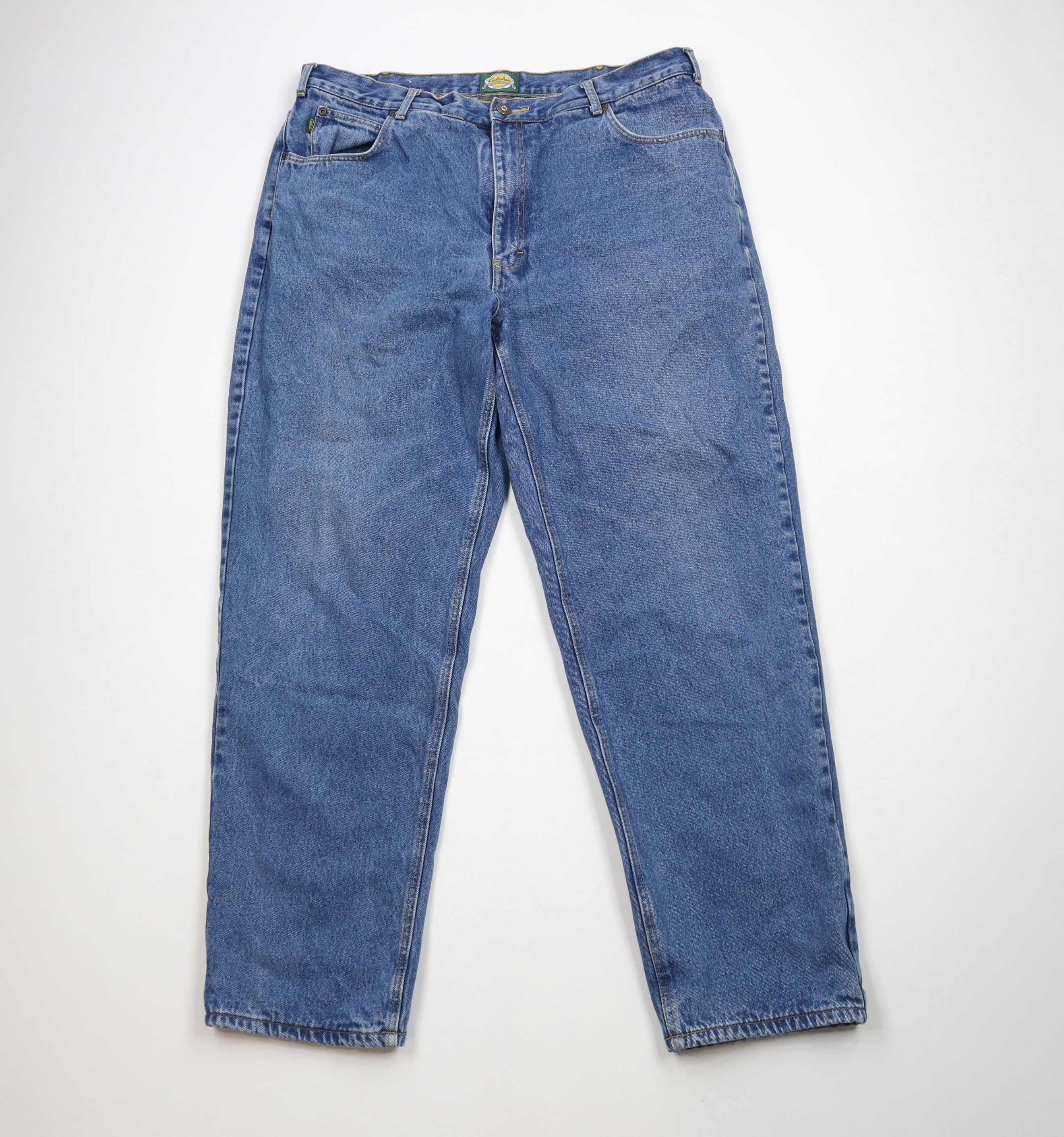 Cabelas × Vintage Vintage Cabelas Heavyweight Flannel Lined Denim Jeans Blue Size US 42 / EU 58 - 2 Thumbnail