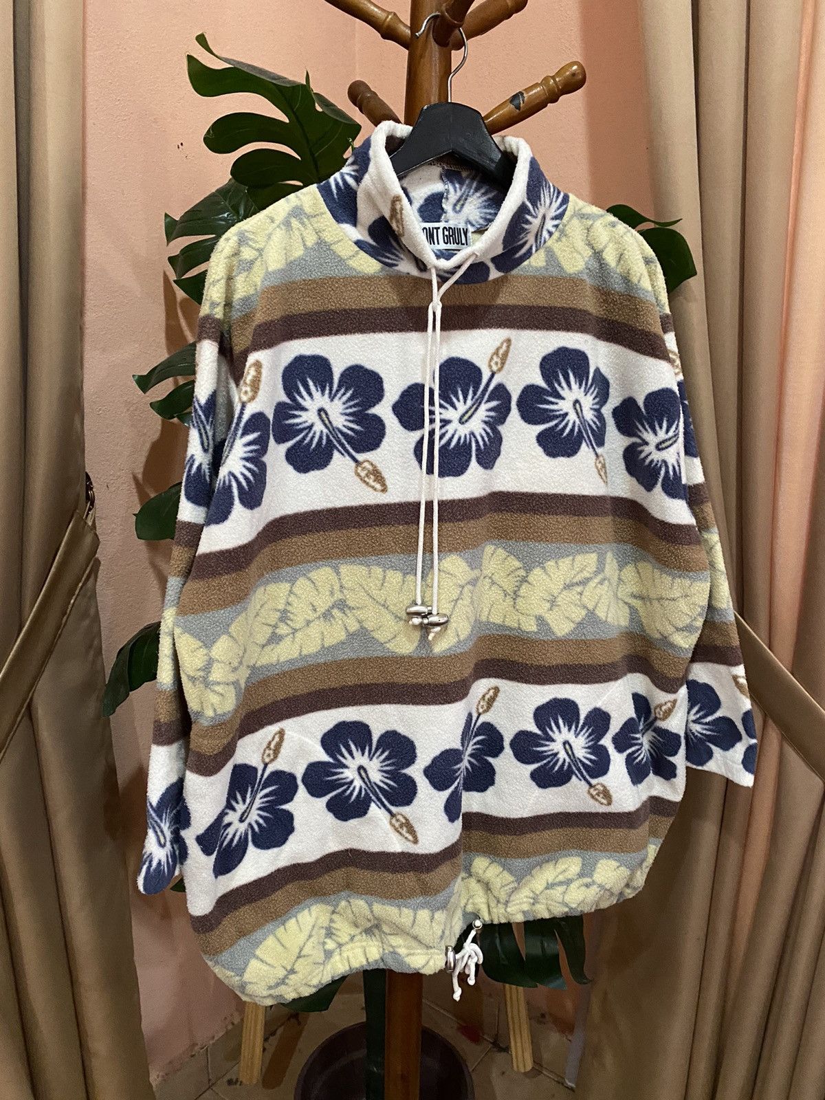Other Retro Floral Fleece Pullover by Mont Gruly Size US L / EU 52-54 / 3 - 3 Thumbnail