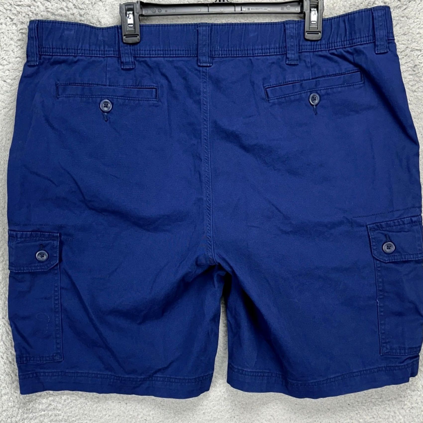 Lee Lee Mens Cargo Shorts 44 Blue Flat Front Elastic Waistband Casual Pockets Outdoor Size US 44 / EU 60 - 2 Thumbnail