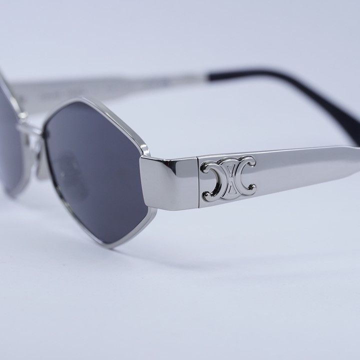 Celine Celine CL40254U 16A Sunglasses Palladium Geometric Frame Size ONE SIZE - 3 Thumbnail