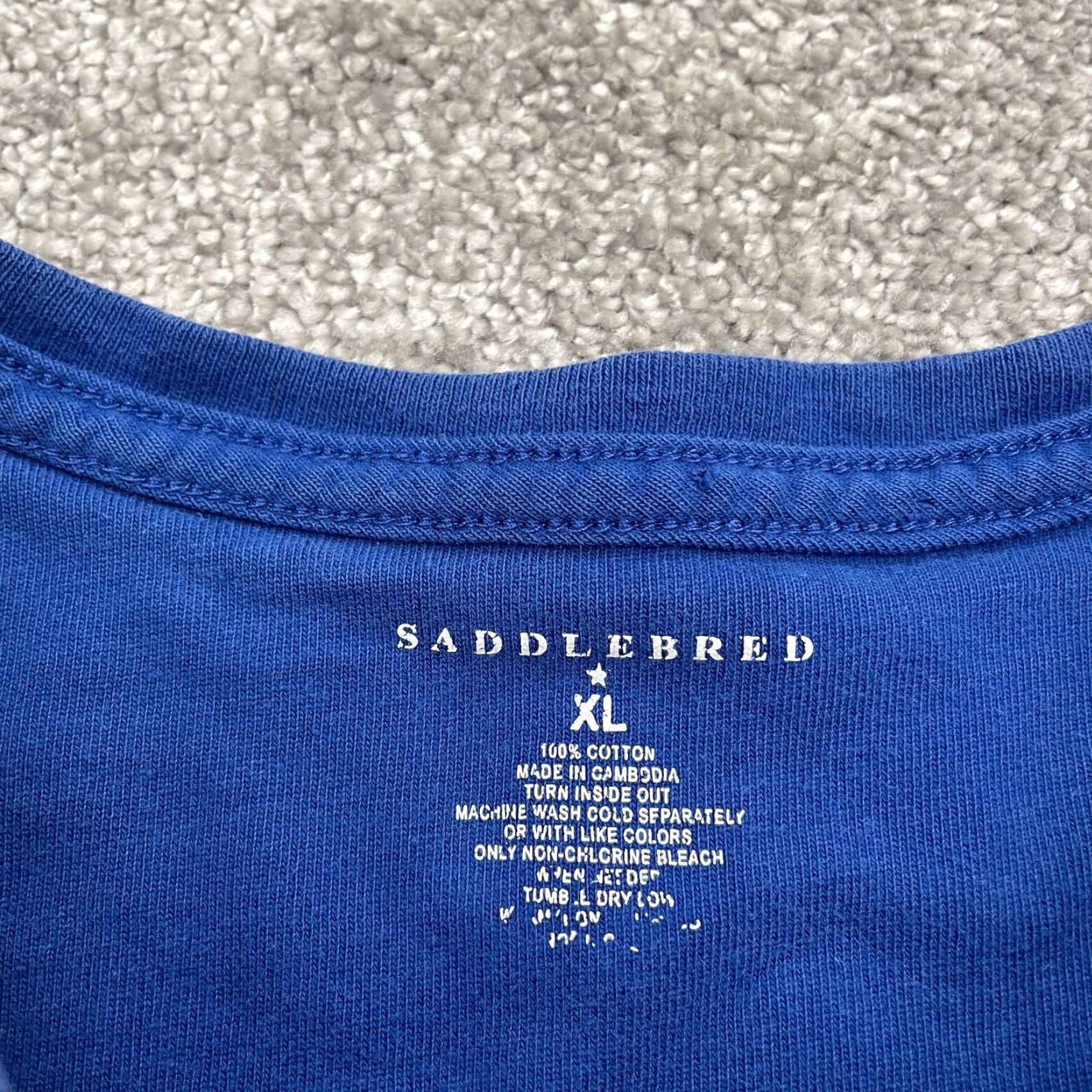 Vintage Saddlebred Men's XL Blue Long Sleeve Henley Shirt Casual Outdoor Cotton Activewear Size US XL / EU 56 / 4 - 6 Thumbnail