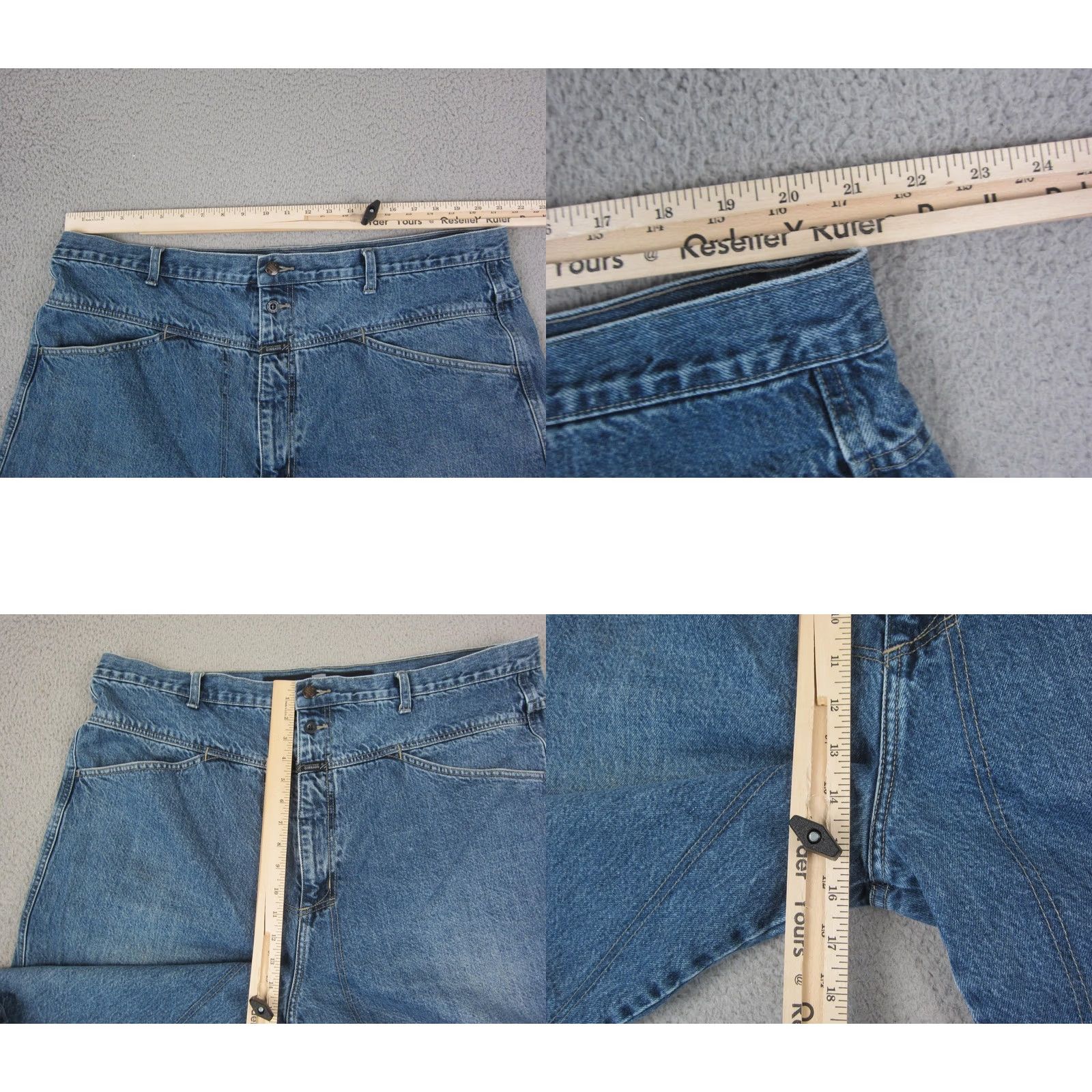 Denime VINTAGE Girbaud Shorts Mens 42 Blue Marithe Francois Denim Baggy Jorts Loose 90s Y2K Size US 42 / EU 58 - 8 Thumbnail