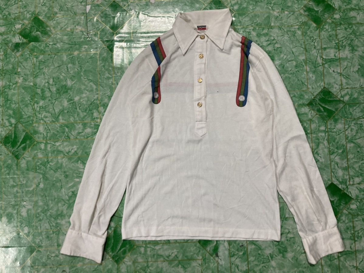 Designer × Roberta di Camerino × Vintage Vintage Roberta Di Camerino Long Sleeve Polo Shirt Size M / US 6-8 / IT 42-44 - 1 Thumbnail