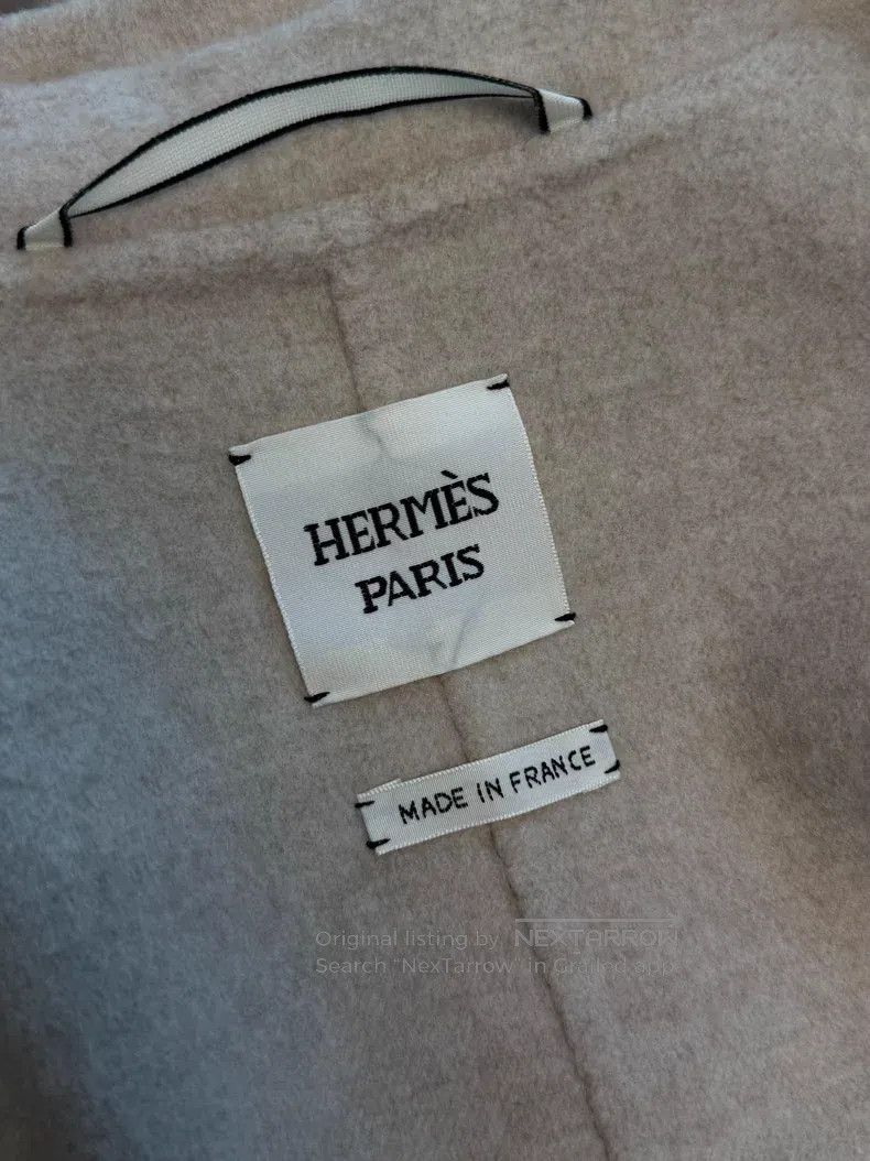 Hermes Hermes 25-year style beige single-breasted collar overcoat Size XXS / US 00 / IT 34 - 4 Thumbnail