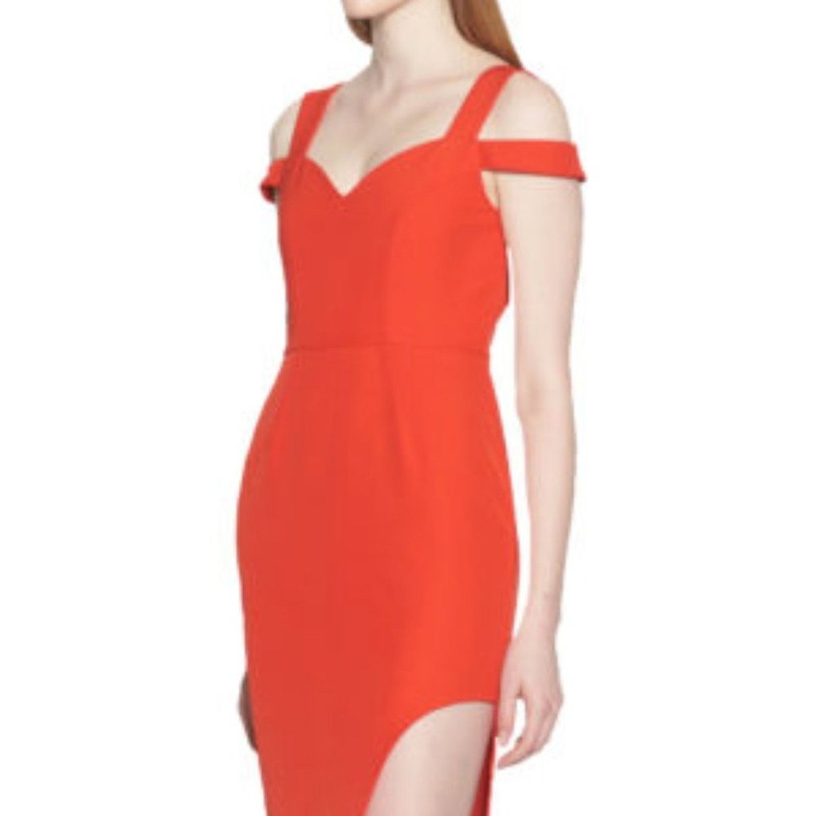 Other AIJEK VALENCIA WAVE COLD SHOULDER DRESS Rogue Red Size 2 Size XS / US 0-2 / IT 36-38 - 3 Thumbnail