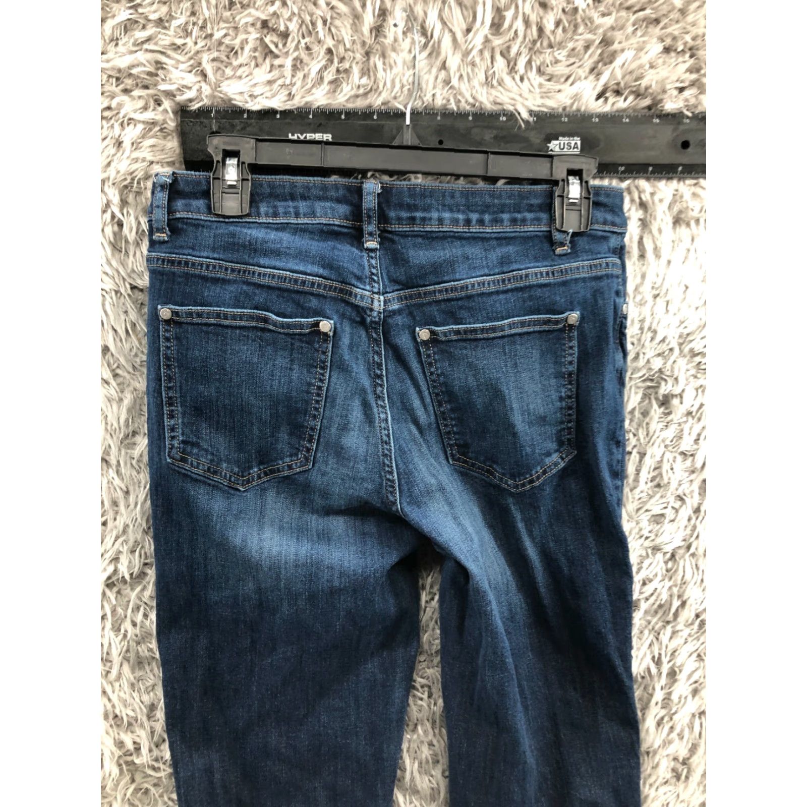 Vintage Simply Vera Wang Jeans Woman Regular 6 Blue Denim Straight 5-Pocket Belt Loops Mid Rise Size 28" / US 6 / IT 42 - 6 Thumbnail