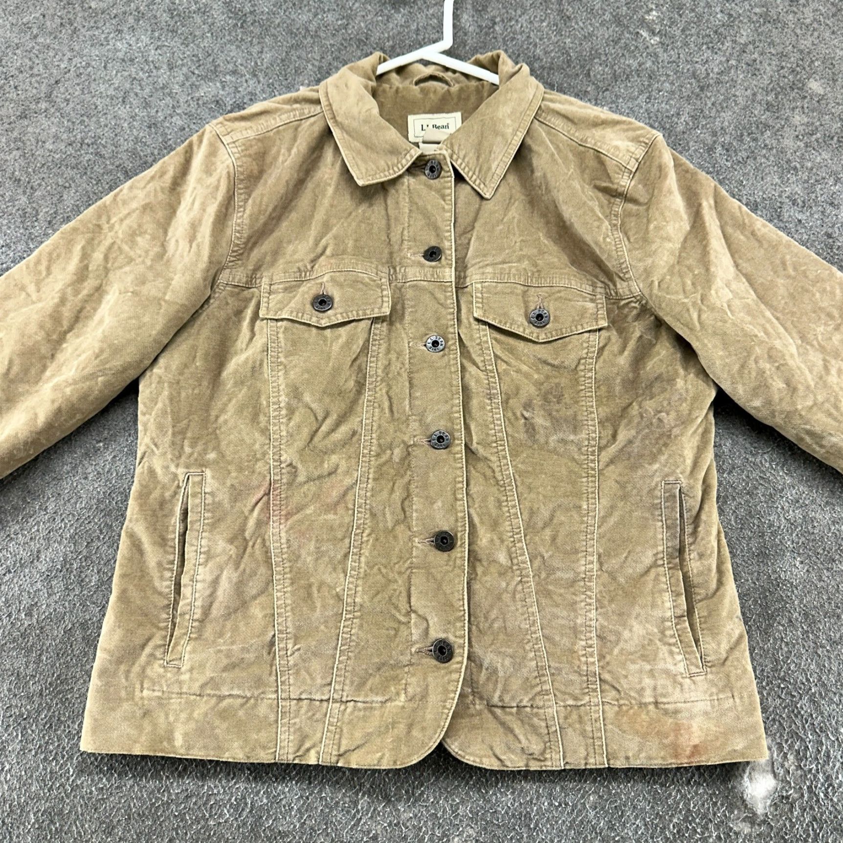 Vintage VINTAGE L.L. Bean Jacket Womens M Brown Tan Corduroy Lined Velour Velvet Cotton Western Casual 90s Mens? Girls? Size M / US 6-8 / IT 42-44 - 3 Thumbnail