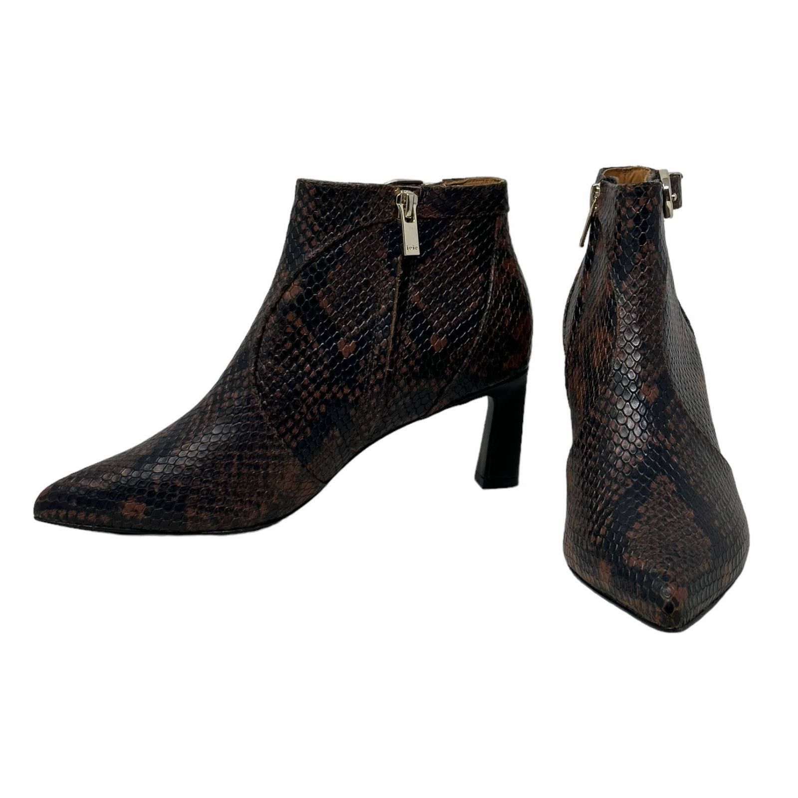 Joie Joie Rawly Snakeskin Embossed Leather Ankle Boots Sz 36 Size US 6 / IT 36 - 6 Thumbnail