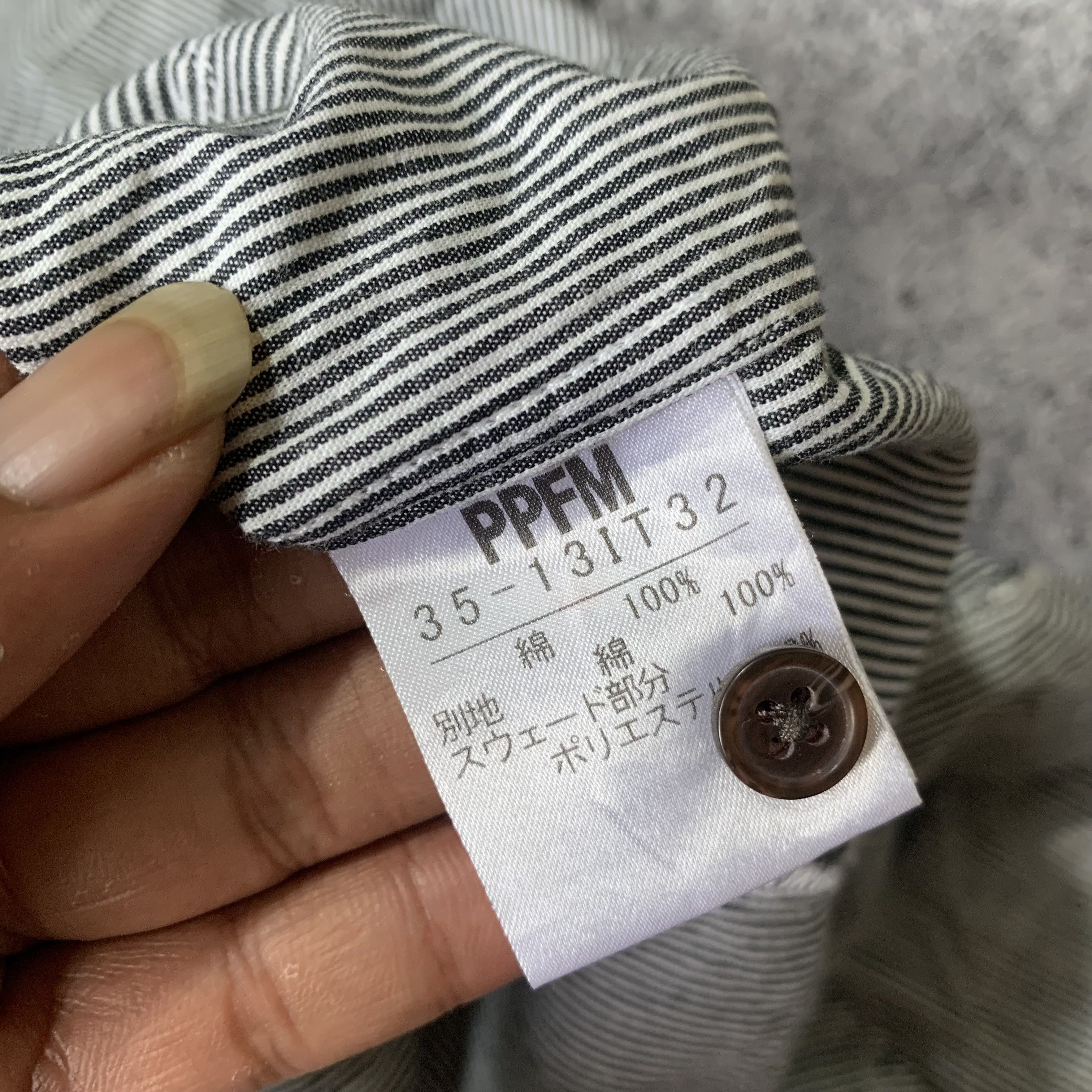 PPFM 2000s PPFM Japanese Poem Stripe Hickory Work Pocket Shirt Size US M / EU 48-50 / 2 - 8 Thumbnail