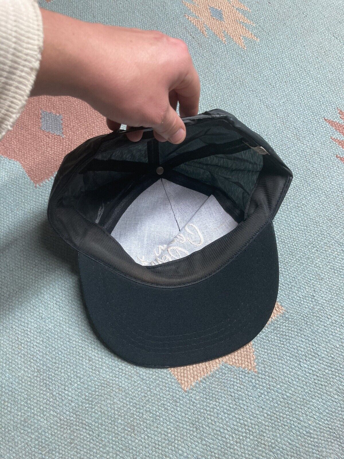 Vintage SnapBack hat cedar point black nylon lightweight adjustable Size ONE SIZE - 5 Thumbnail