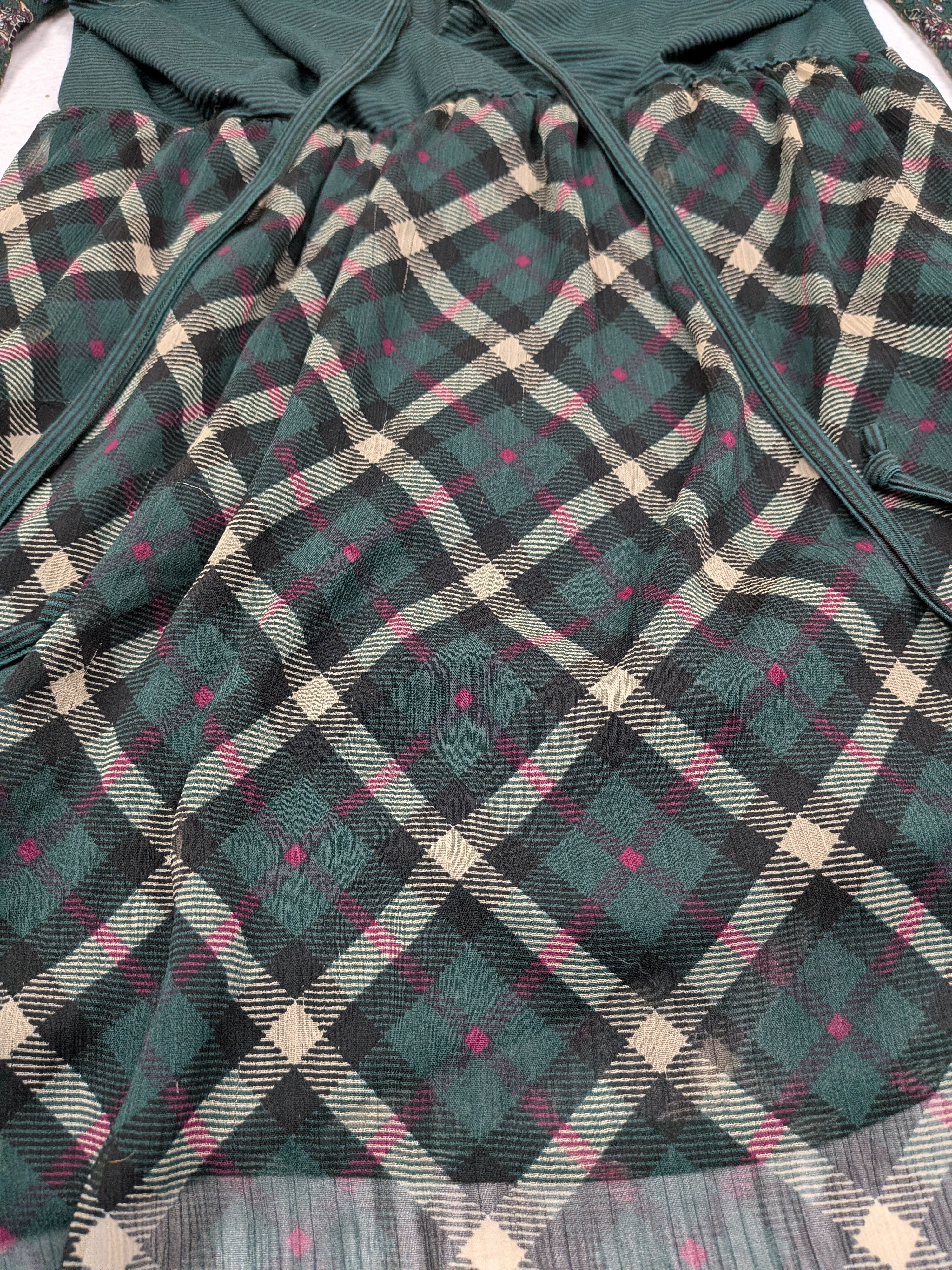 DVS DVS Tartan Floral Tunic Top S | Mini Dress Made in Italy Size S / US 4 / IT 40 - 6 Thumbnail