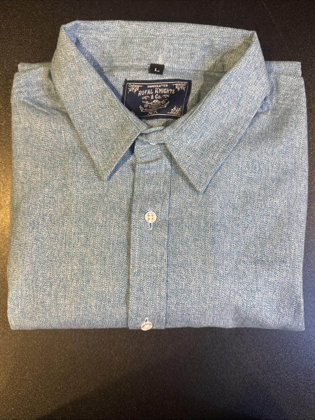 Other Royal Knight Men’s Large Blue Button Down Shirt (651) Size US L / EU 52-54 / 3 - 1 Thumbnail