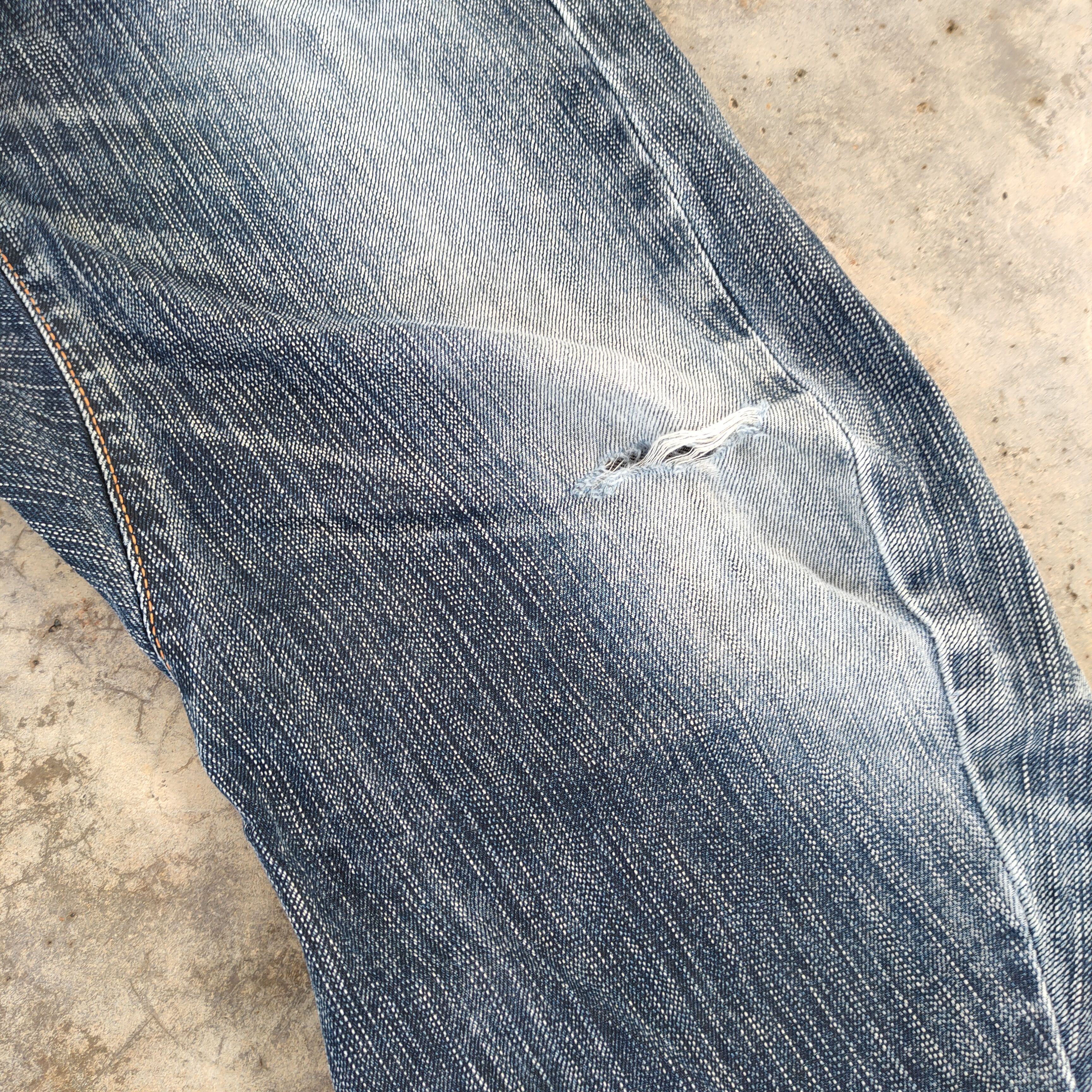 Edwin Edwin Twist leg vintage faded ripped jeans denim pants Size US 35 - 7 Thumbnail