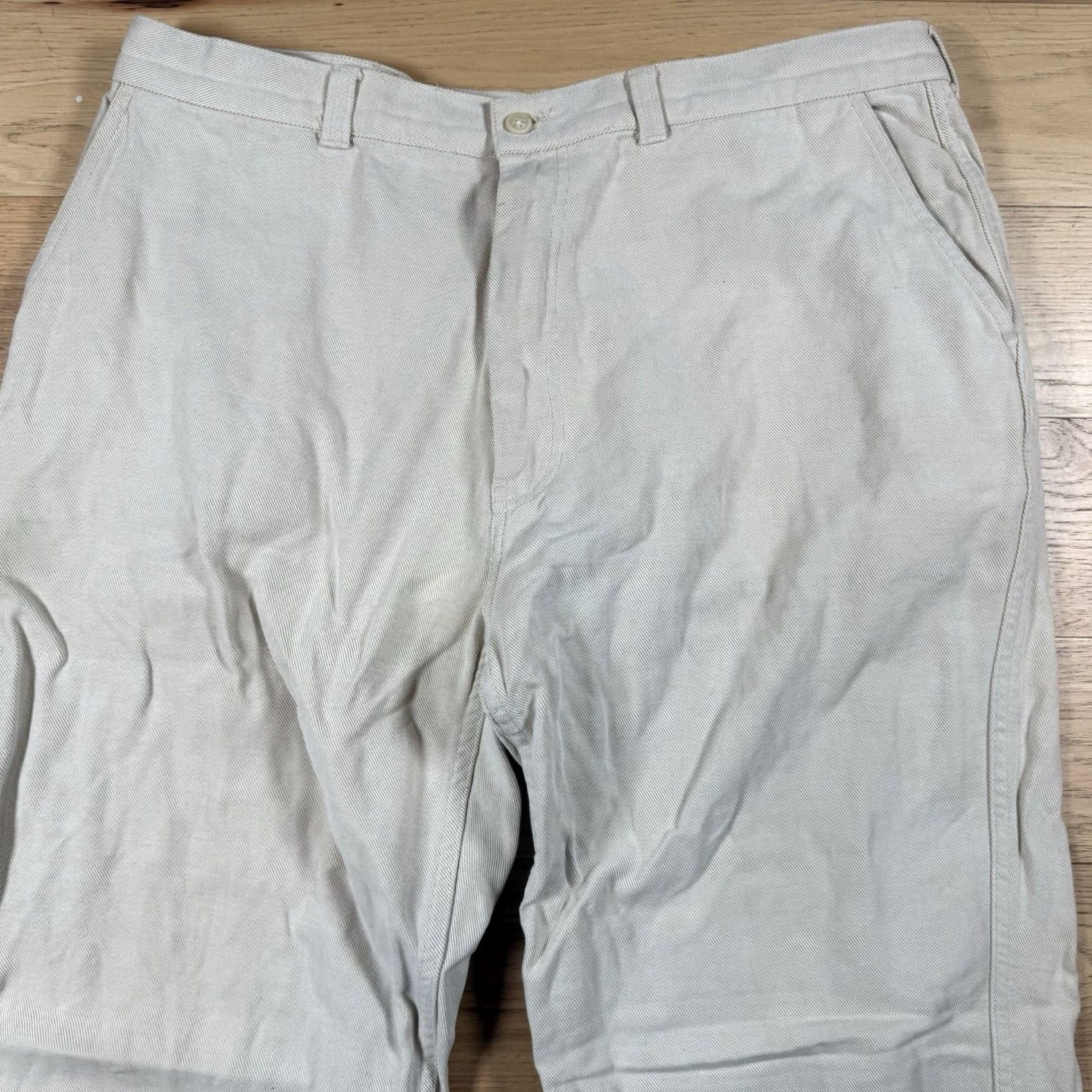 Polo Ralph Lauren VINTAGE Polo Ralph Lauren Linen Blend Pants Men's 38x29 Ivory Straight Leg Chino Pants Mens Size US M / EU 48-50 / 2 - 3 Thumbnail