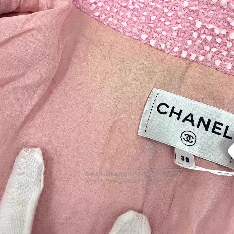 Chanel Chanel Pink multi-pocket zipper wool short-sleeved tweed d Size XS / US 0-2 / IT 36-38 - 7 Thumbnail