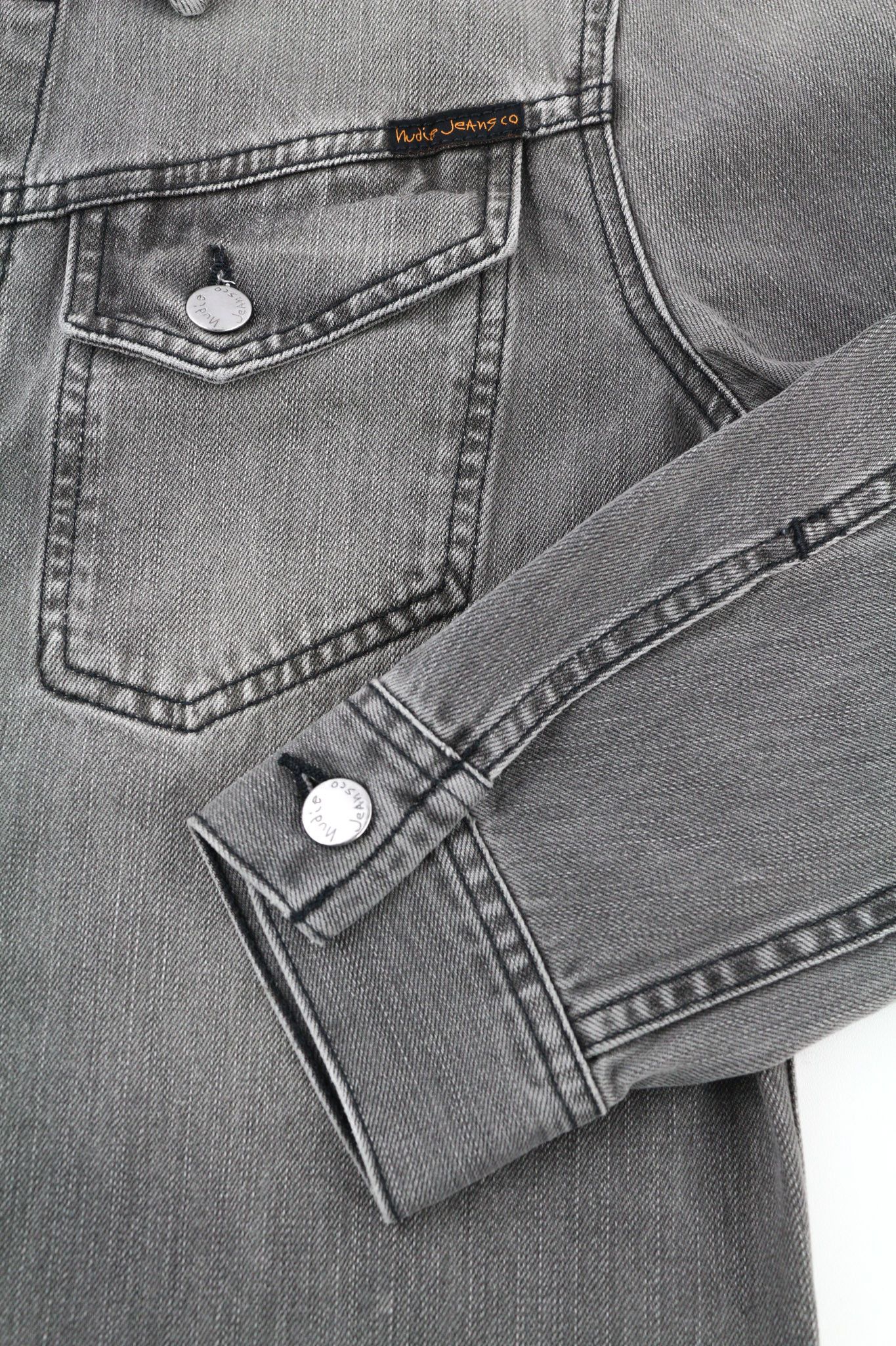 Nudie Jeans CONNY ORG. FOG S Cotton Grey Denim Jacket 80340 Size US S / EU 44-46 / 1 - 5 Thumbnail