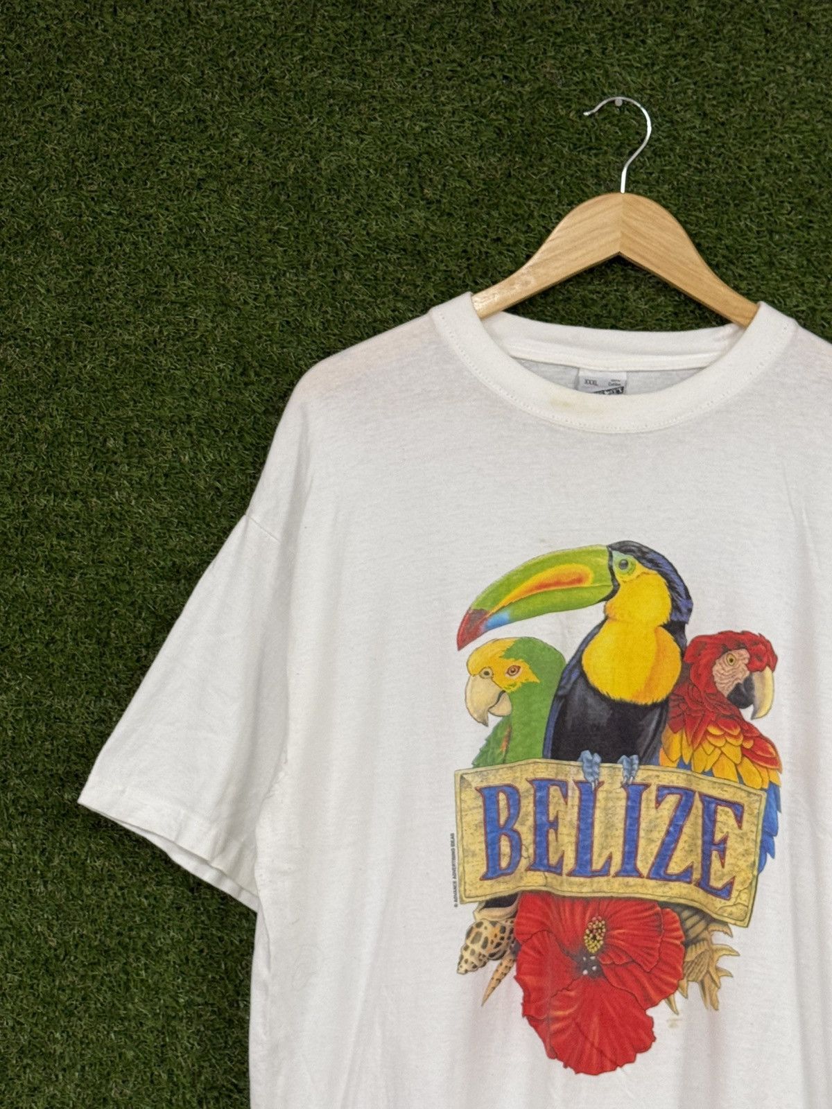 Vintage Vintage 3XL XXXL Belize Parrots Bird Animal Tee White Size US XXL / EU 58 / 5 - 2 Thumbnail