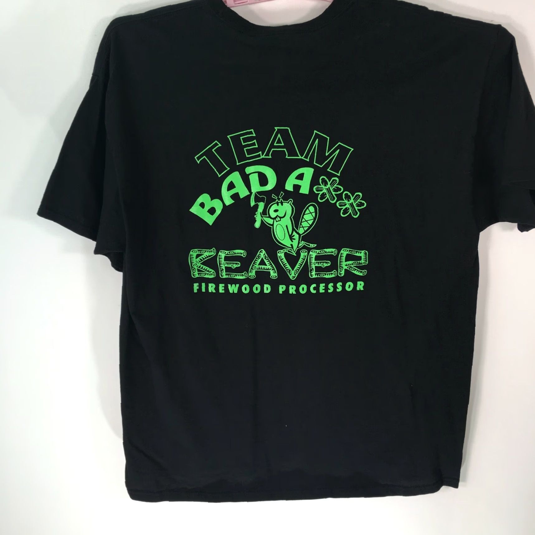 Hanes HANES Team Bad A Beaver Shirt Adult XXL Black Tagless T-Shirt 2XL Crew Neck Short Sleeve Mens Size US XXL / EU 58 / 5 - 2 Thumbnail