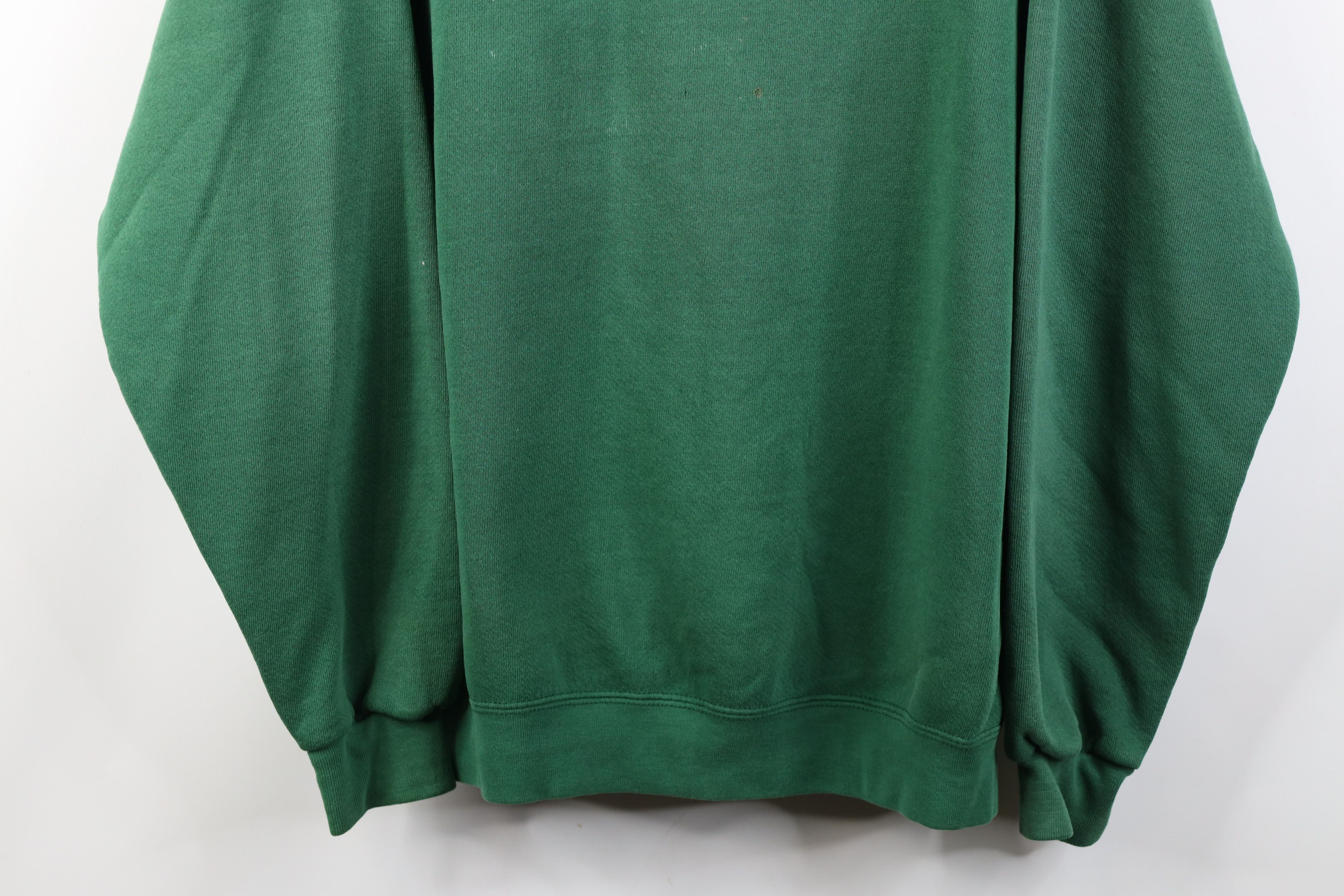 Vintage Vintage 90s Streetwear Blank Crewneck Sweatshirt Green Size US L / EU 52-54 / 3 - 3 Thumbnail